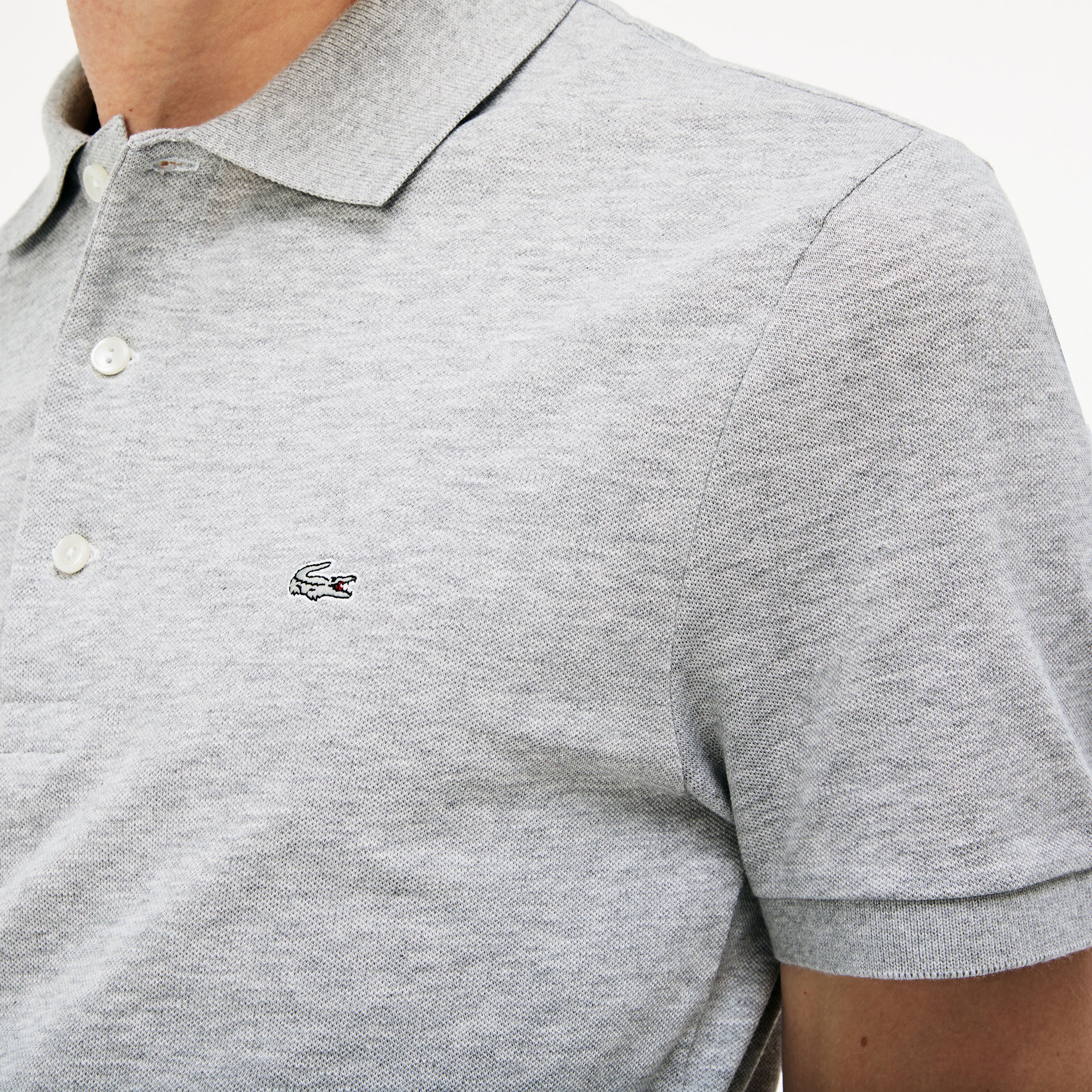 Lacoste Erkek Slim Fit Gri Polo