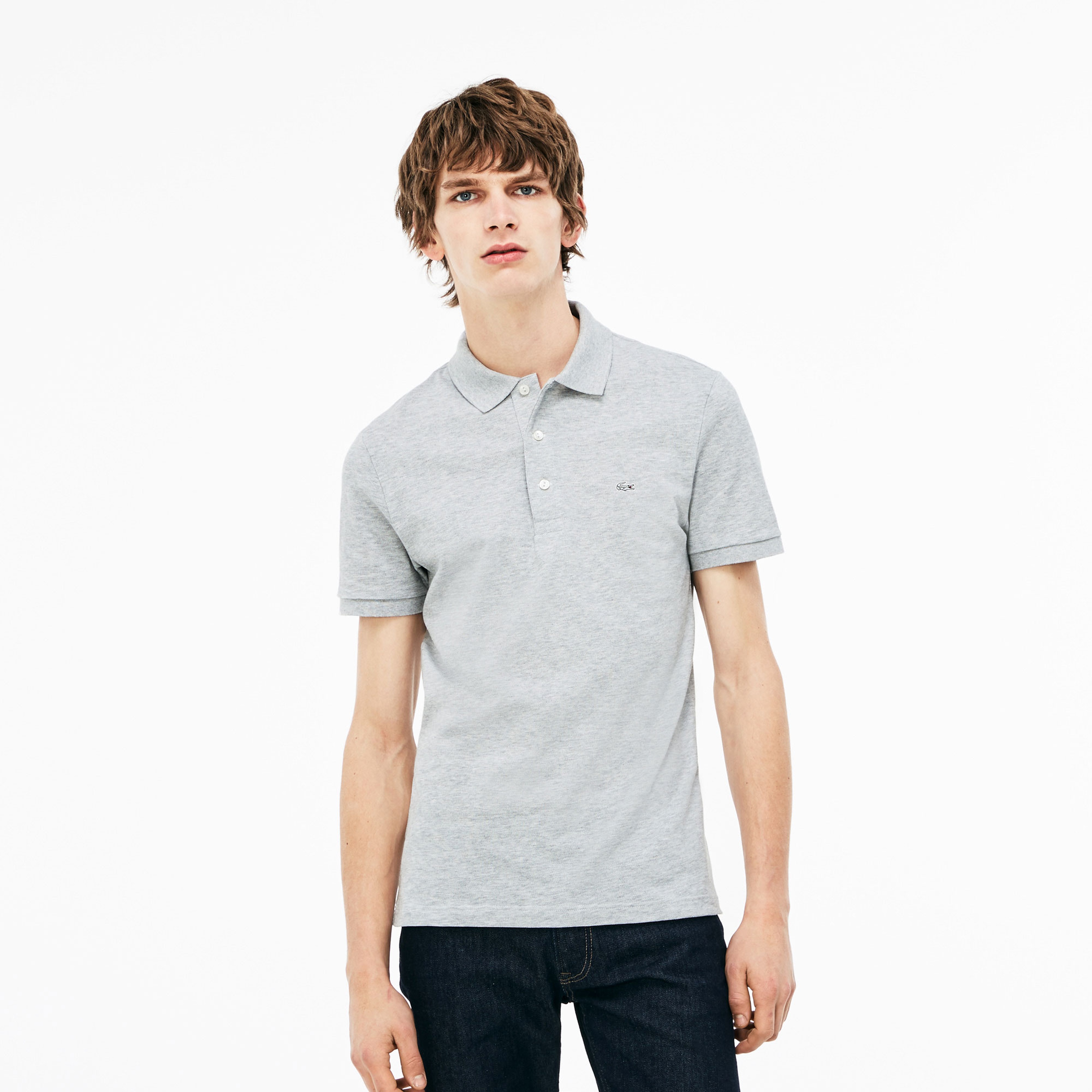 Lacoste Erkek Slim Fit Gri Polo