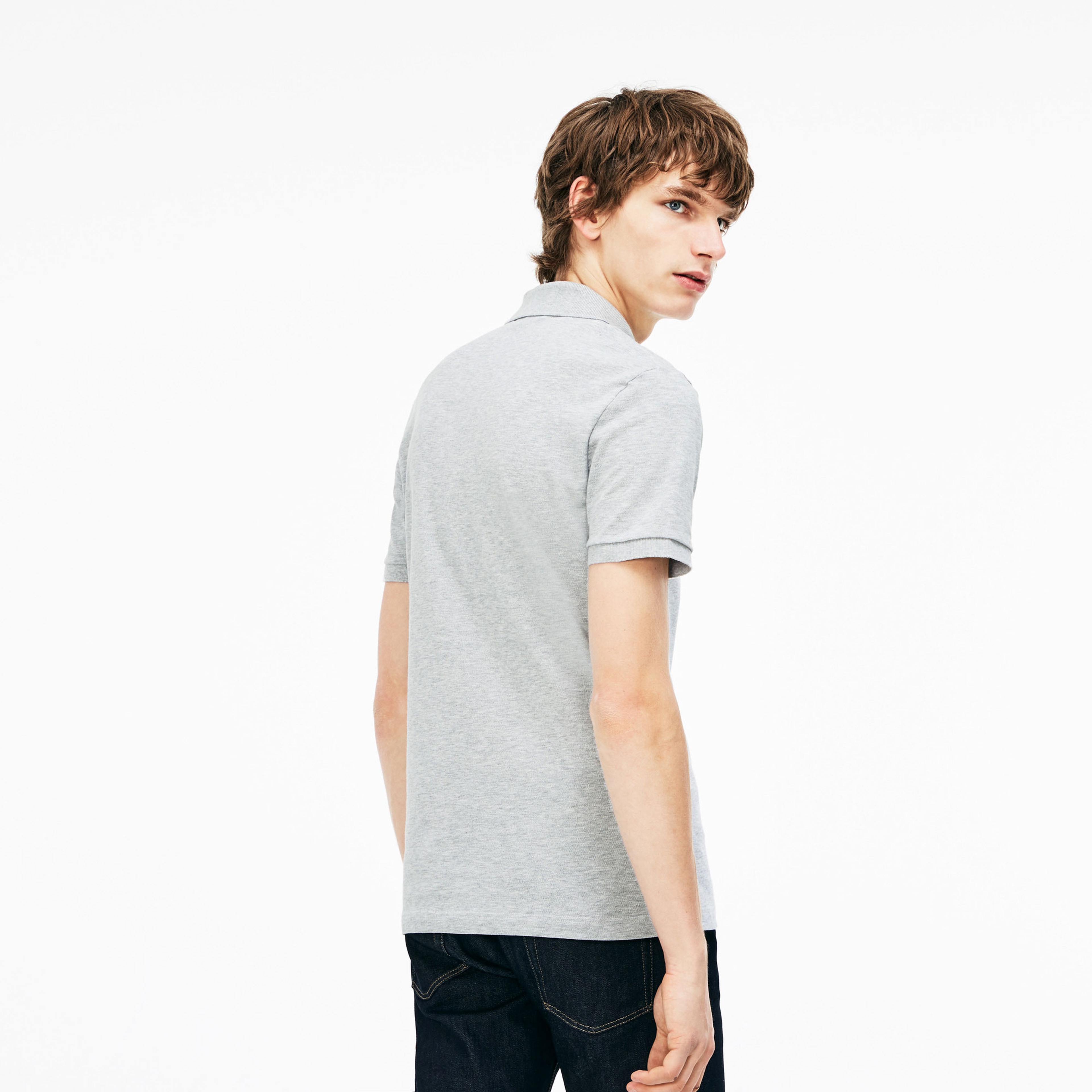 Lacoste Erkek Slim Fit Gri Polo