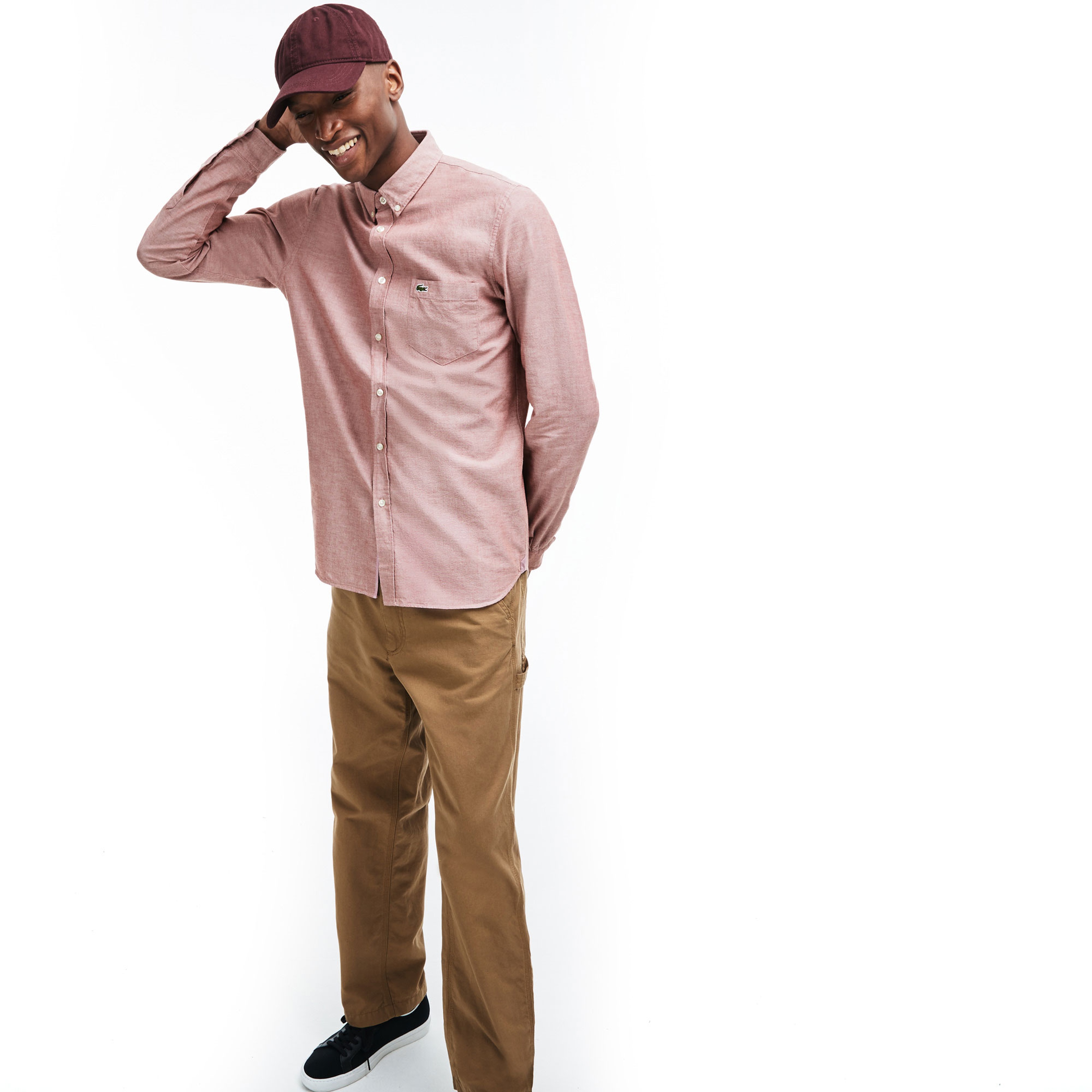 Lacoste Erkek Slim Fit Pembe Gömlek