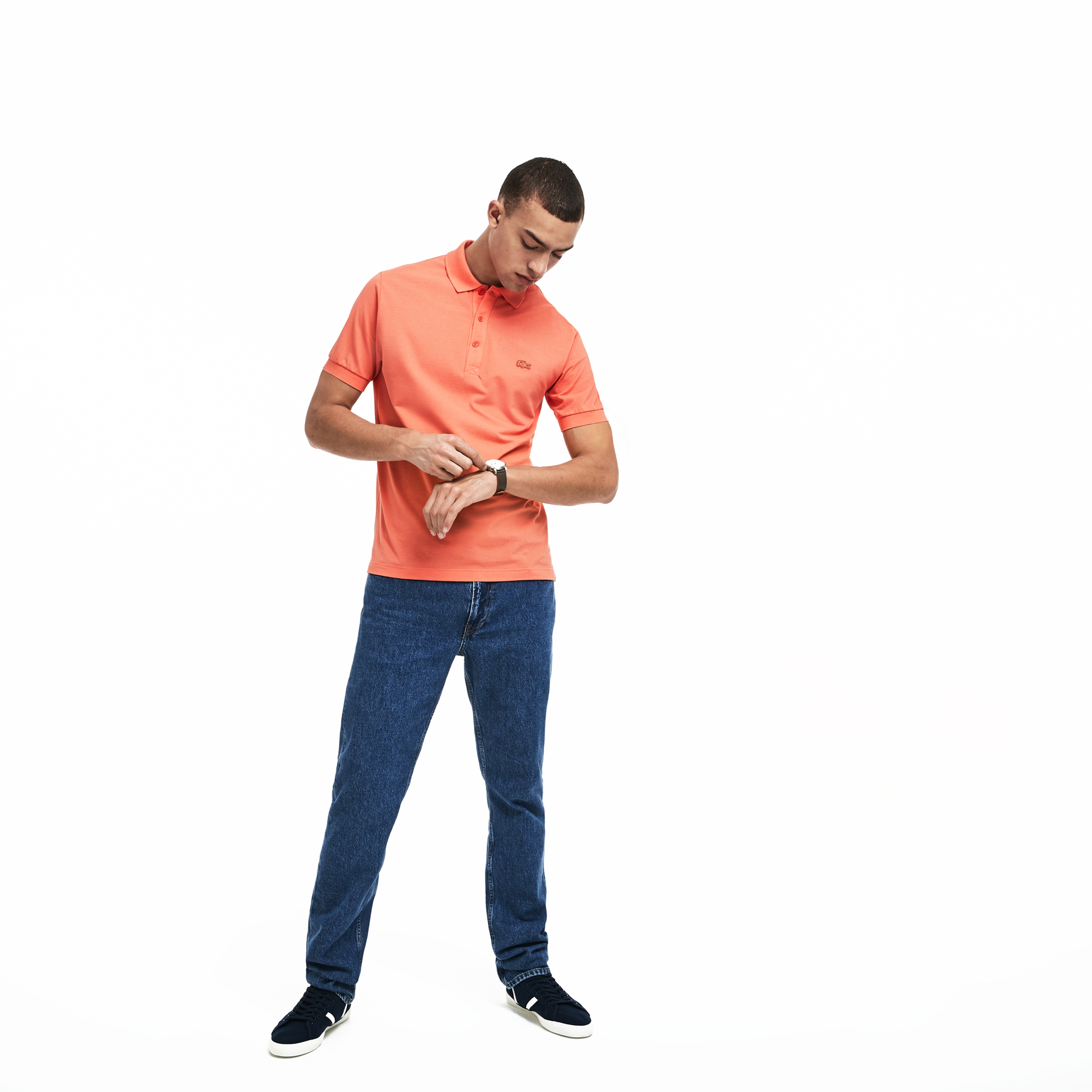 Lacoste Riviera Erkek Klasik Fit Turuncu Polo