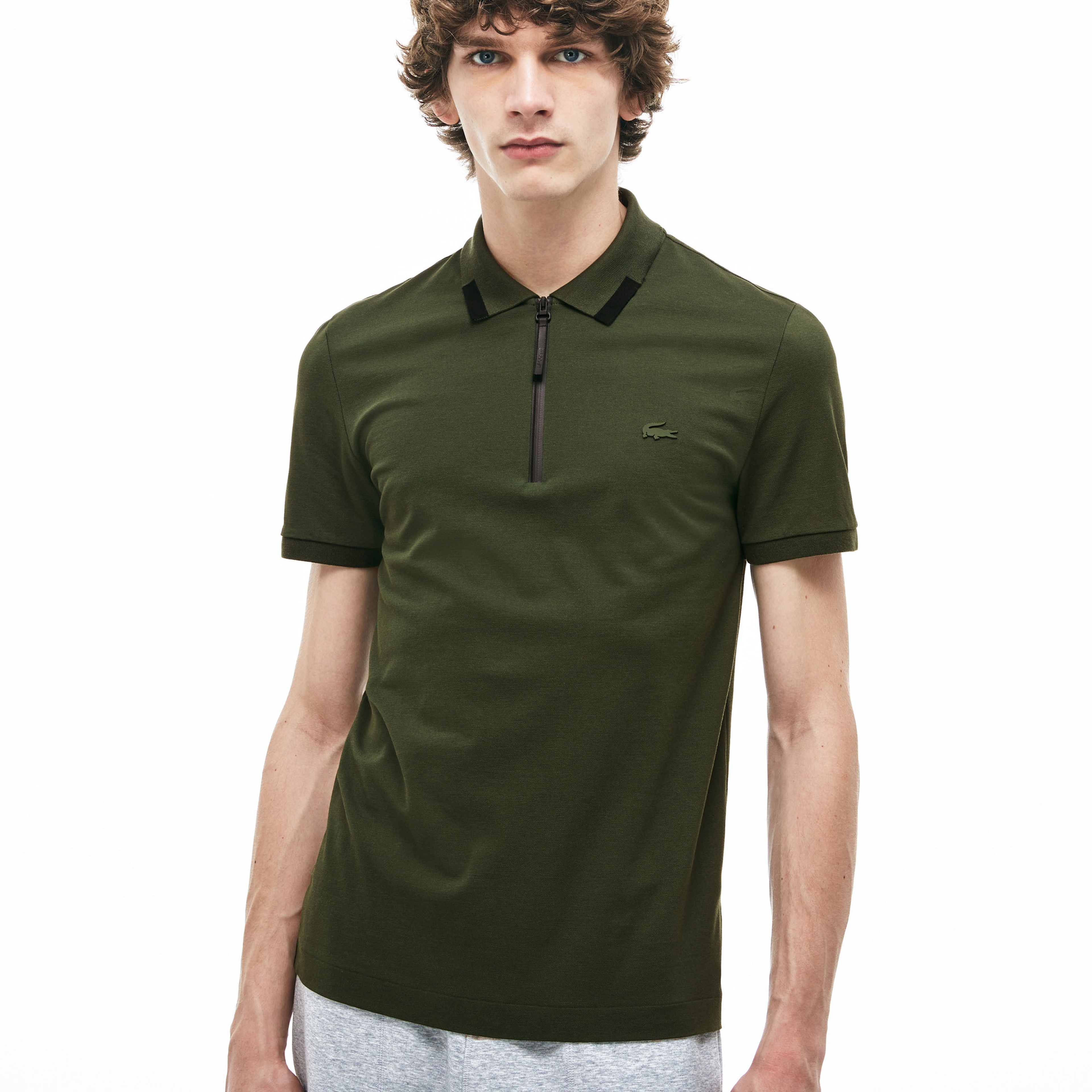 Lacoste Motion Erkek Slim Fit Haki Polo