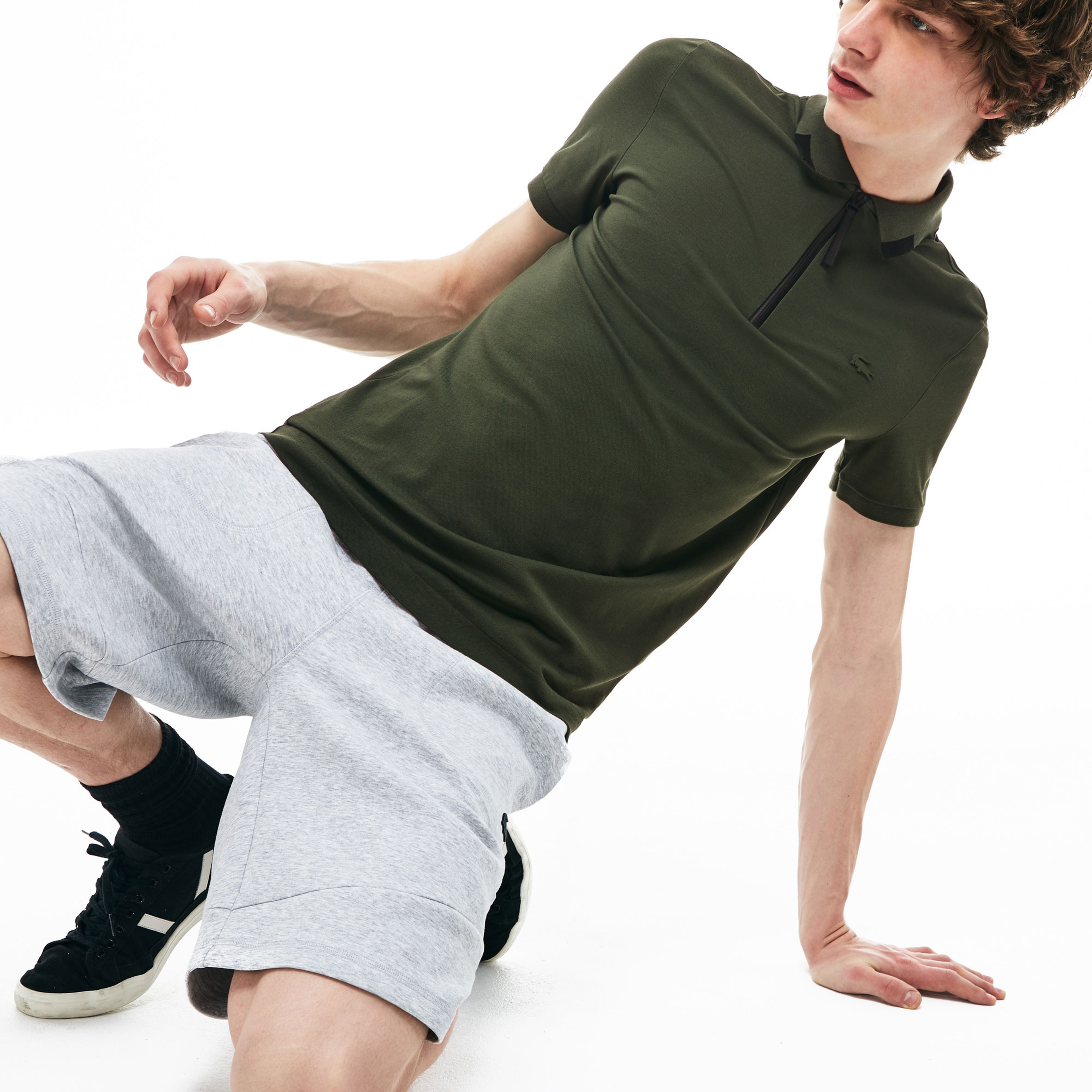 Lacoste Motion Erkek Slim Fit Haki Polo