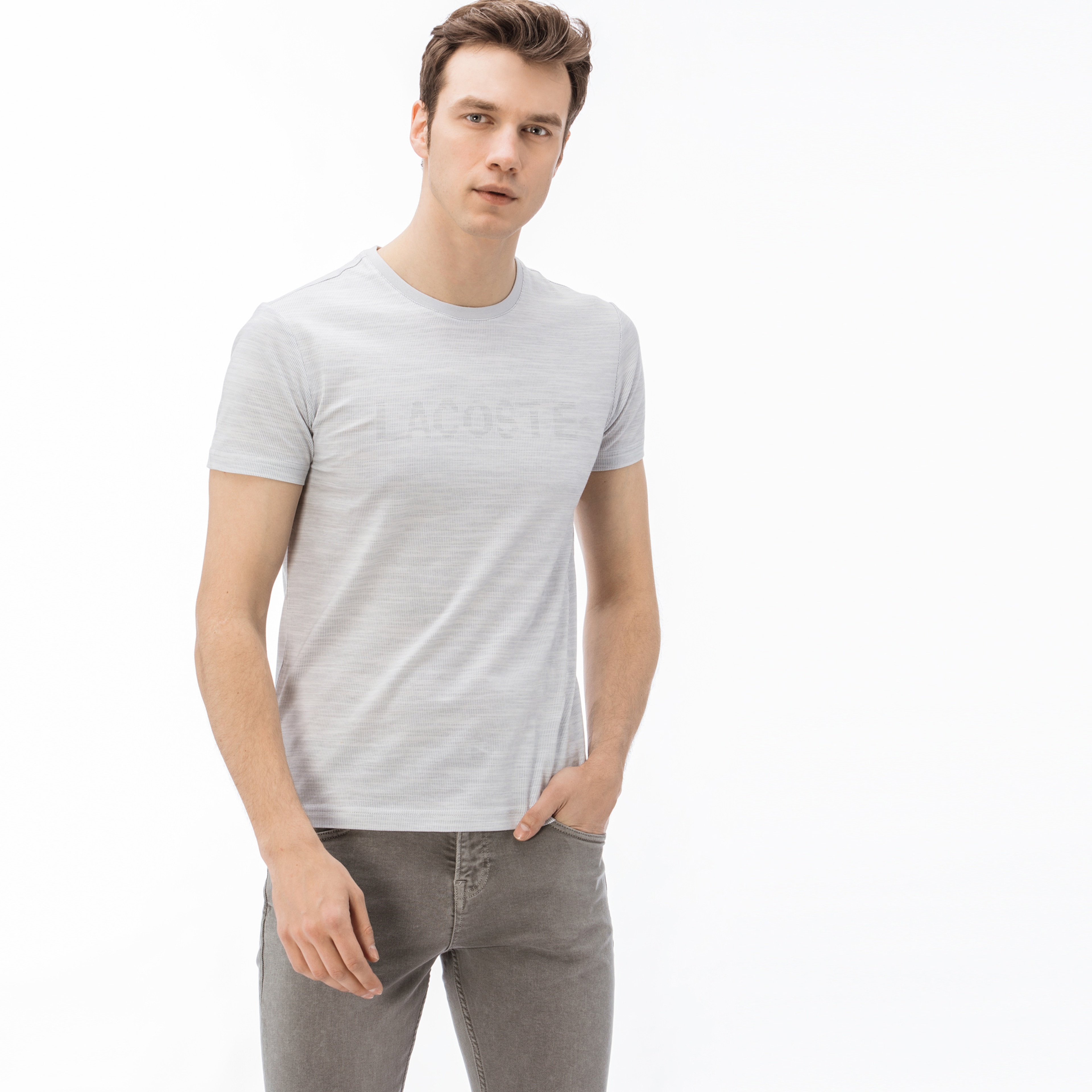 Lacoste Erkek Açık Gri T-Shirt