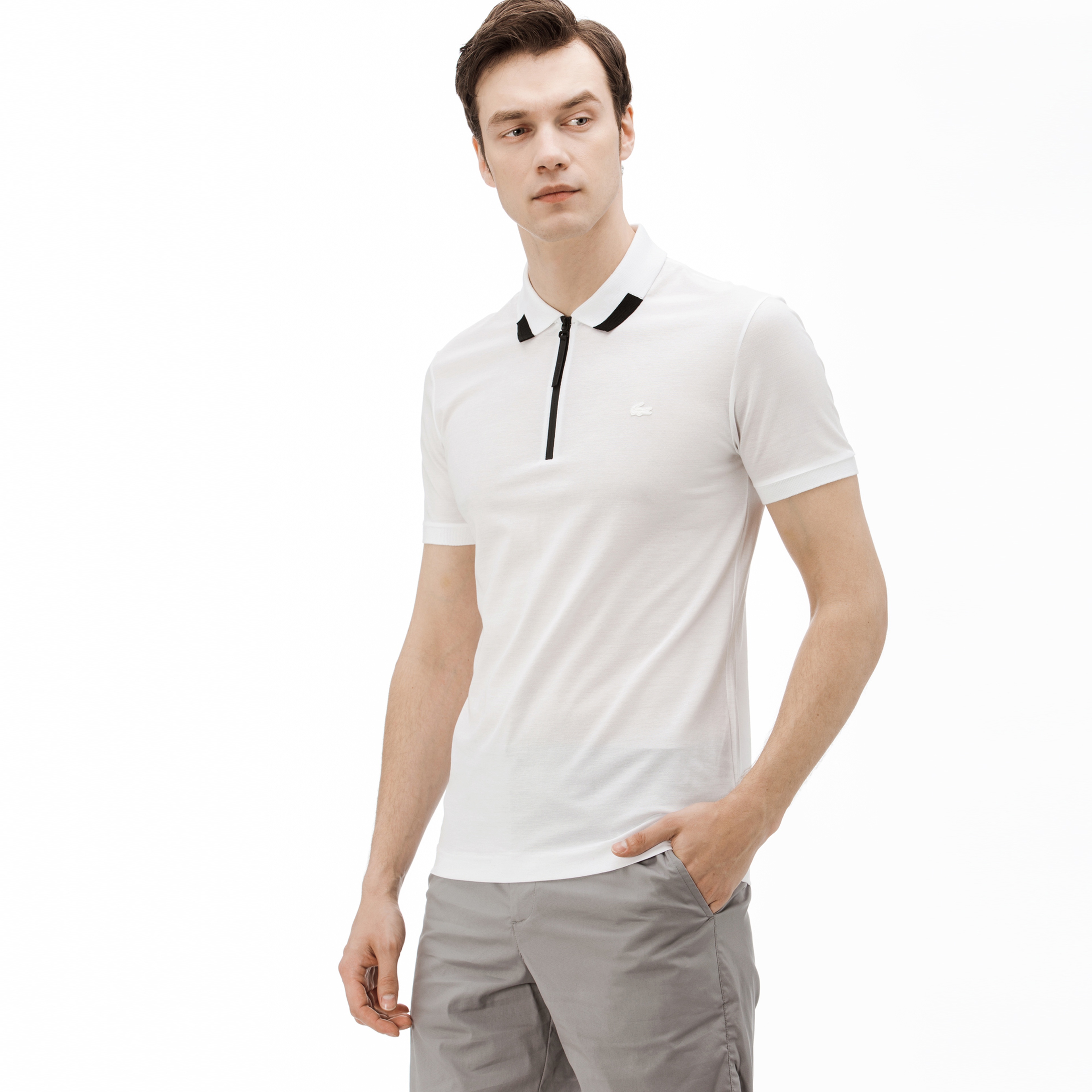 Lacoste Motion Erkek Slim Fit Beyaz Polo
