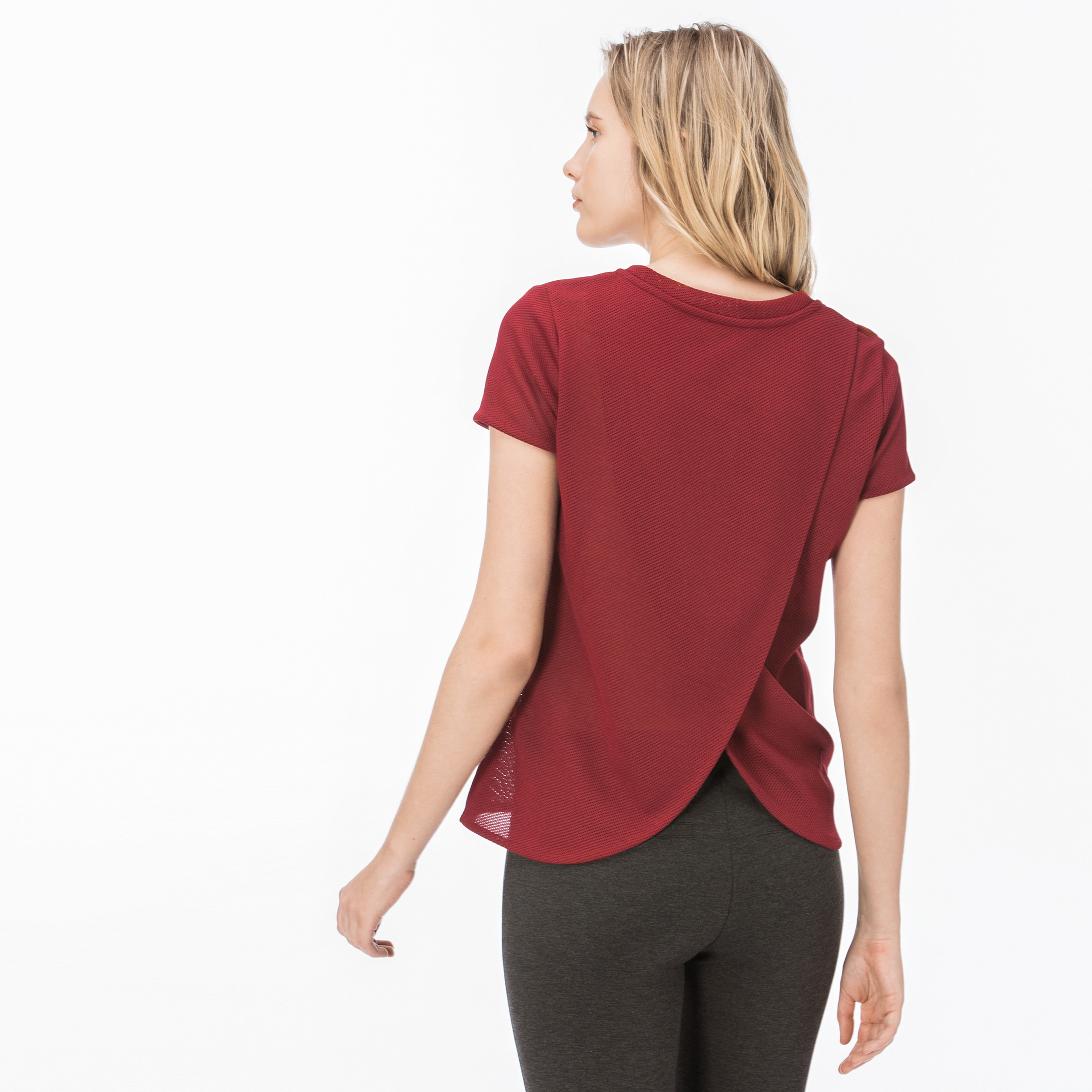 Lacoste Kadın Bordo T-Shirt
