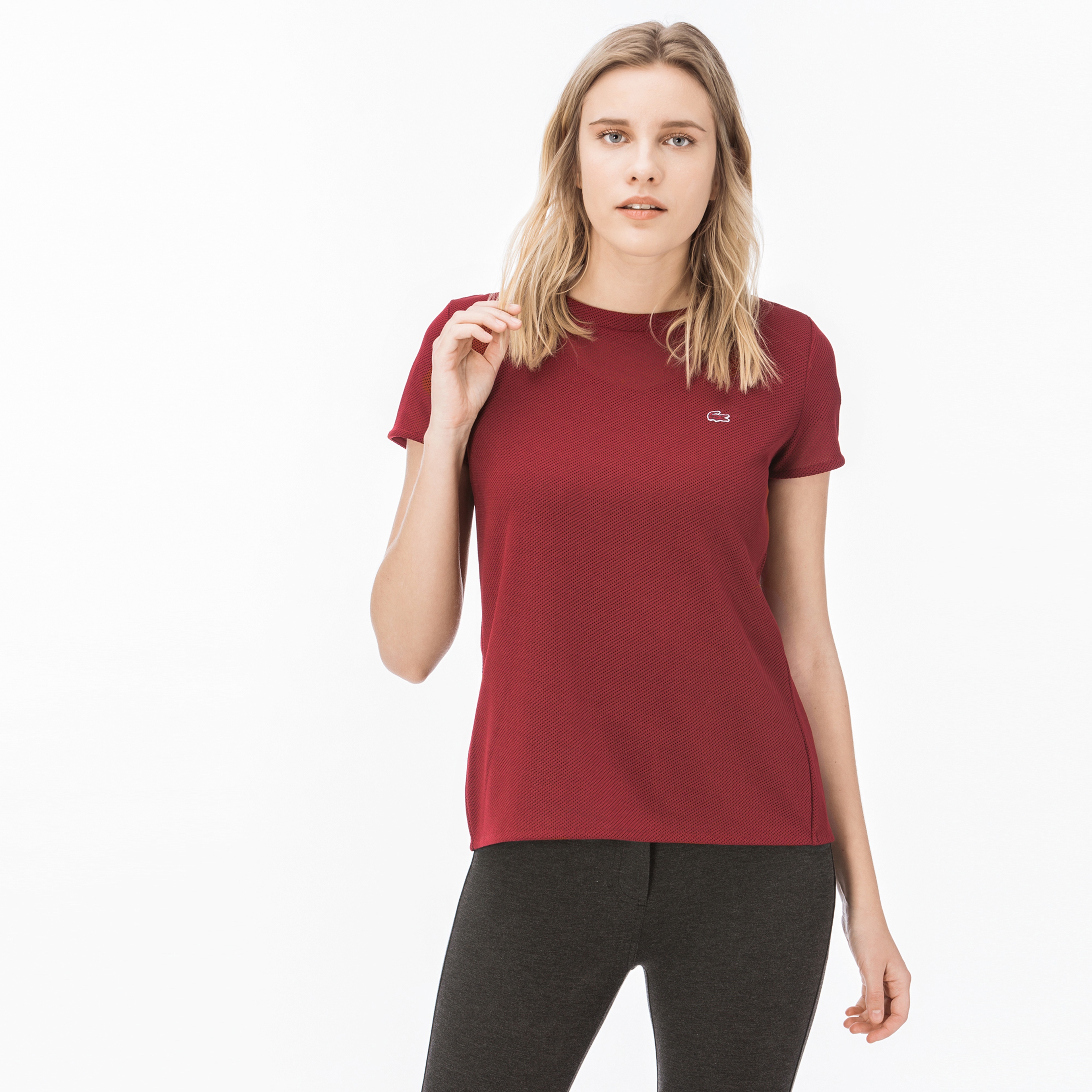 Lacoste Kadın Bordo T-Shirt
