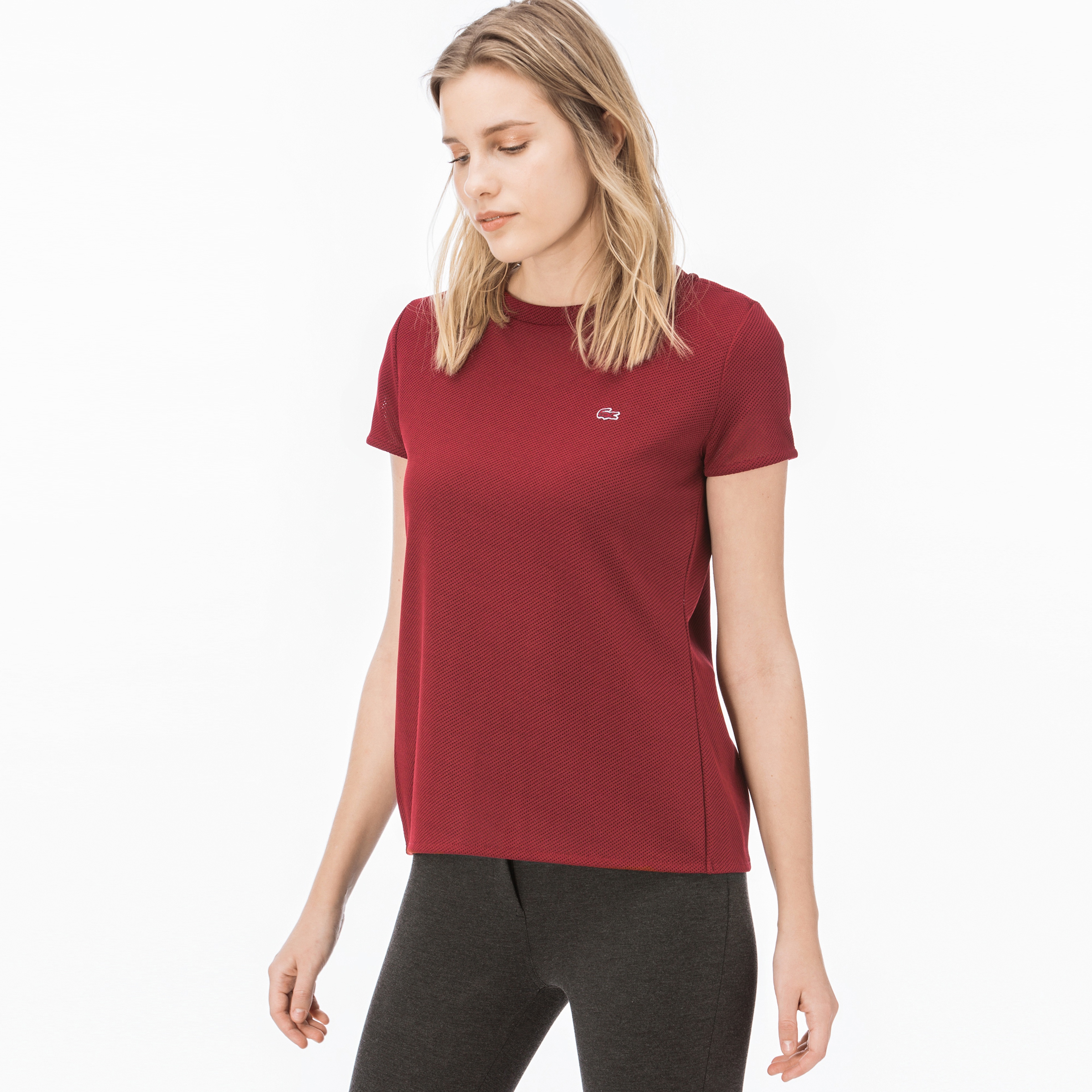 Lacoste Kadın Bordo T-Shirt