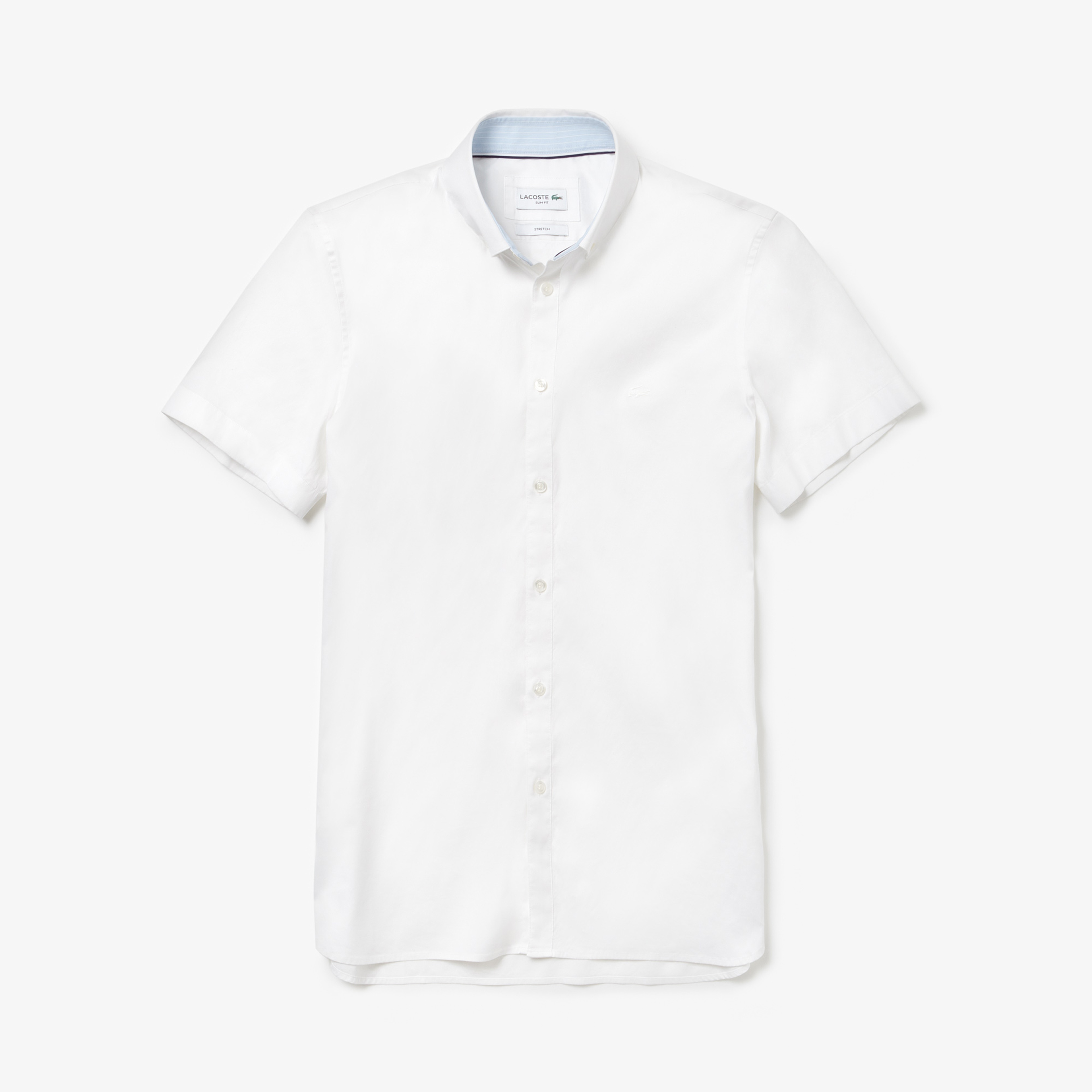 Lacoste Erkek Slim Fit Beyaz Kısa Kollu Gömlek
