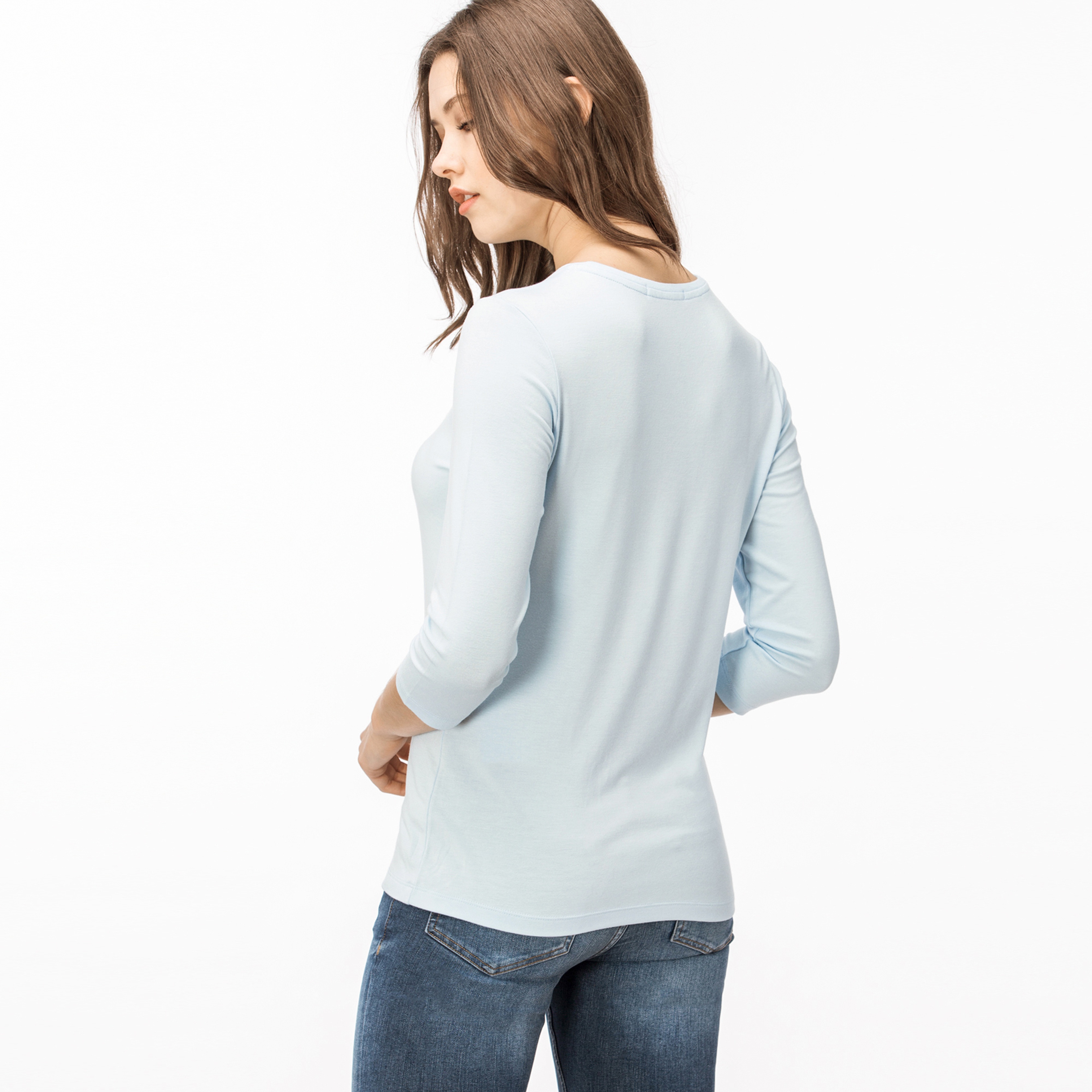 Lacoste Kadın Bej T-Shirt