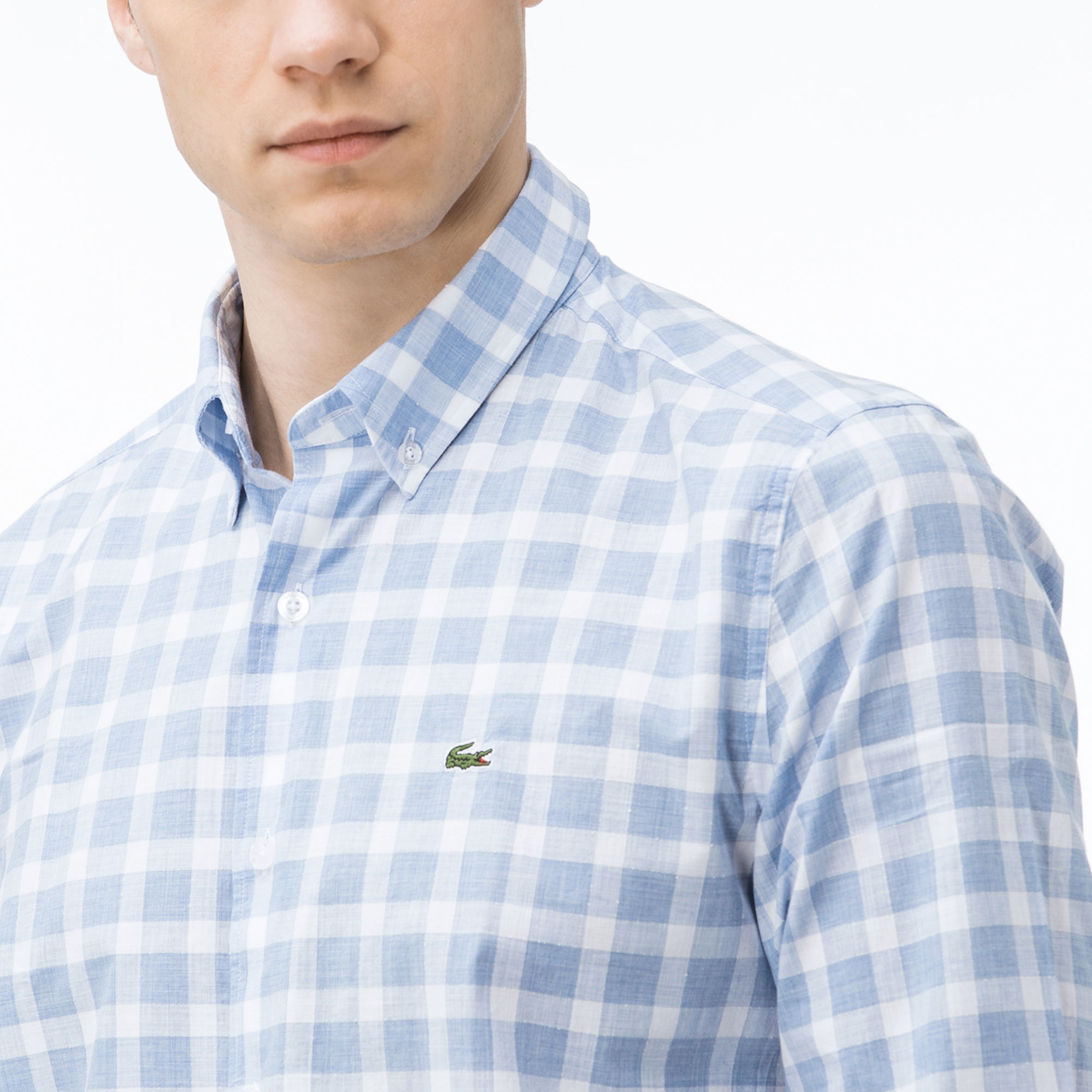 Lacoste Erkek Slim Fit Mavi Gömlek