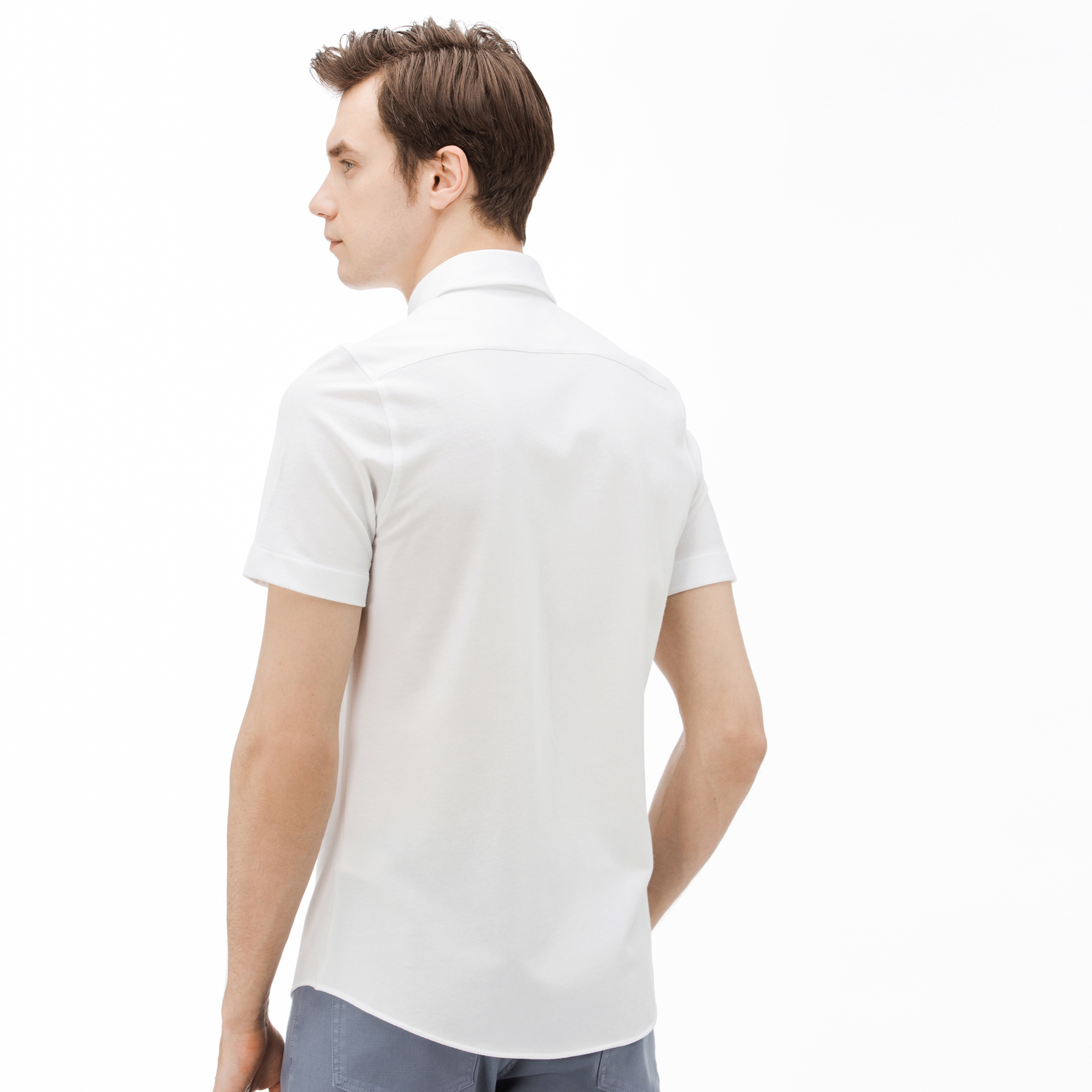 Lacoste Erkek Slim Fit Beyaz Gömlek