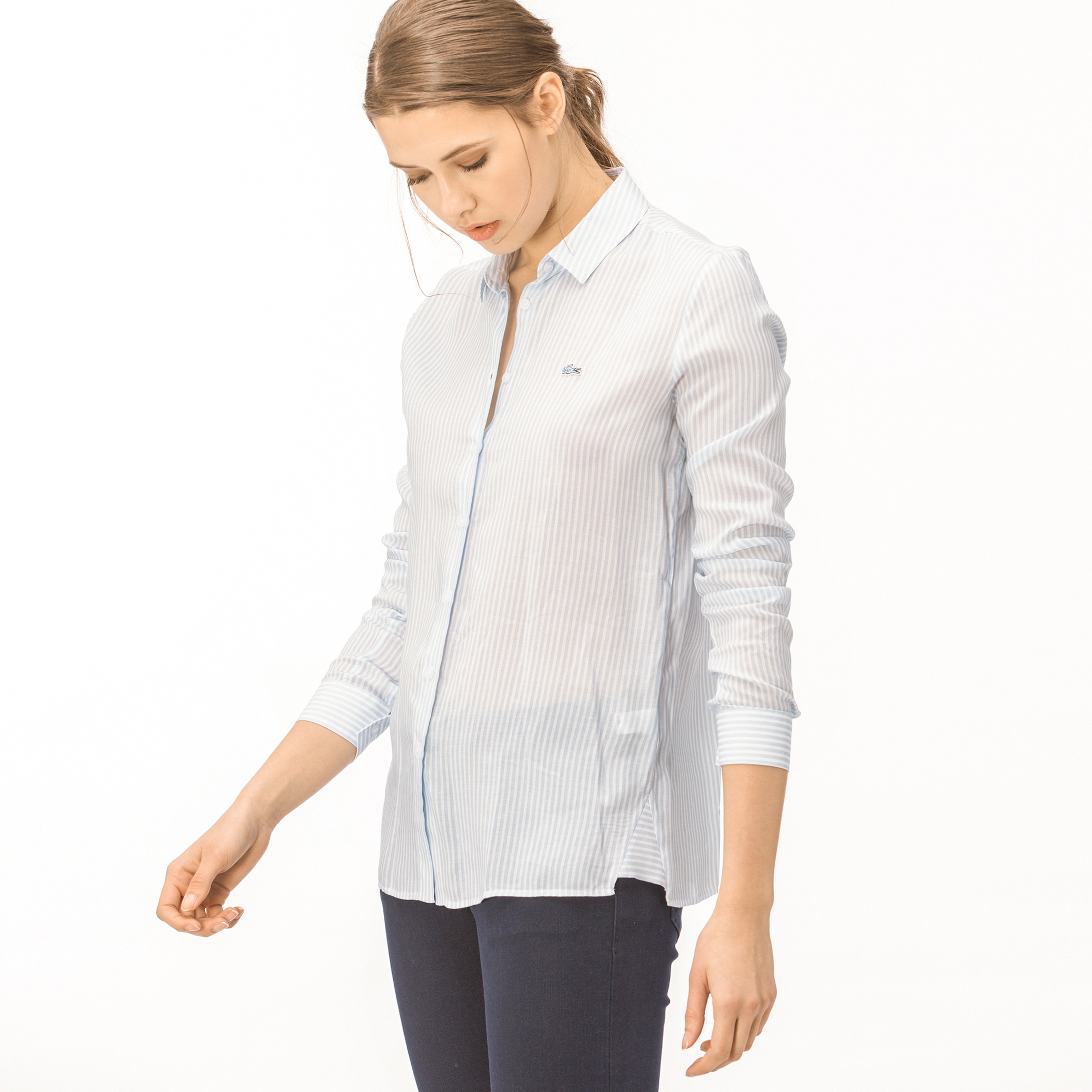 Lacoste Kadın Mavi Gömlek