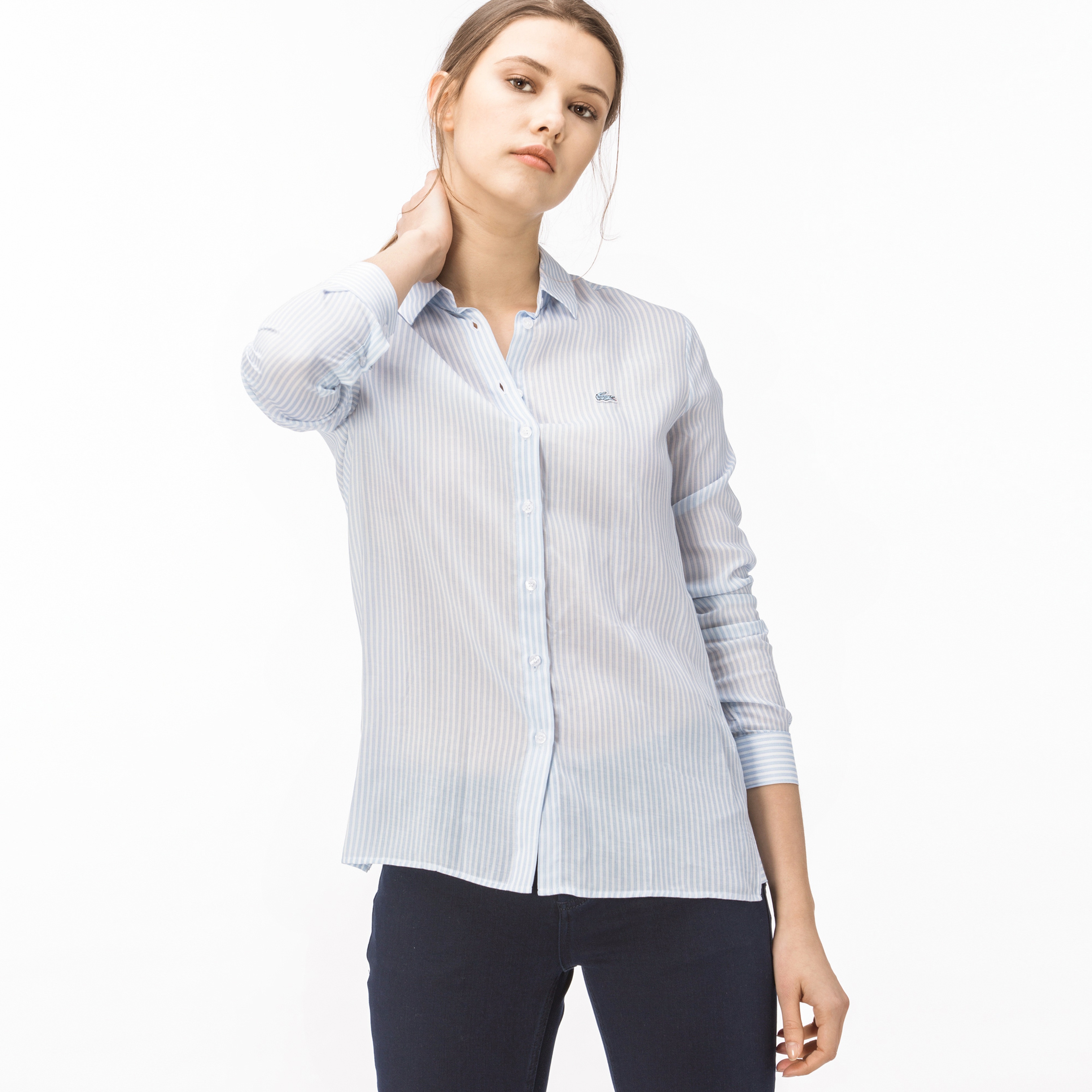 Lacoste Kadın Mavi Gömlek
