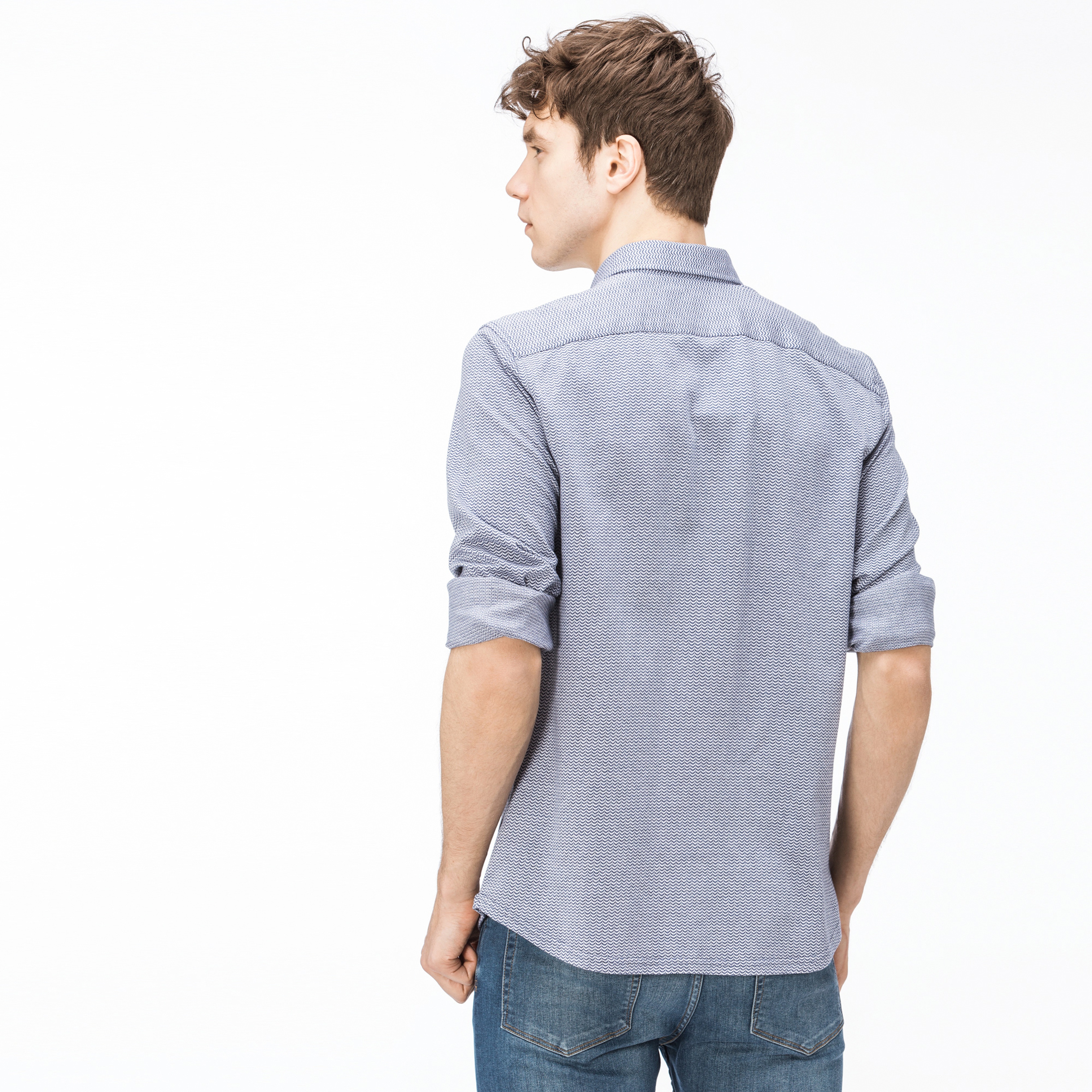 Lacoste Erkek Slim Fit Mavi Gömlek