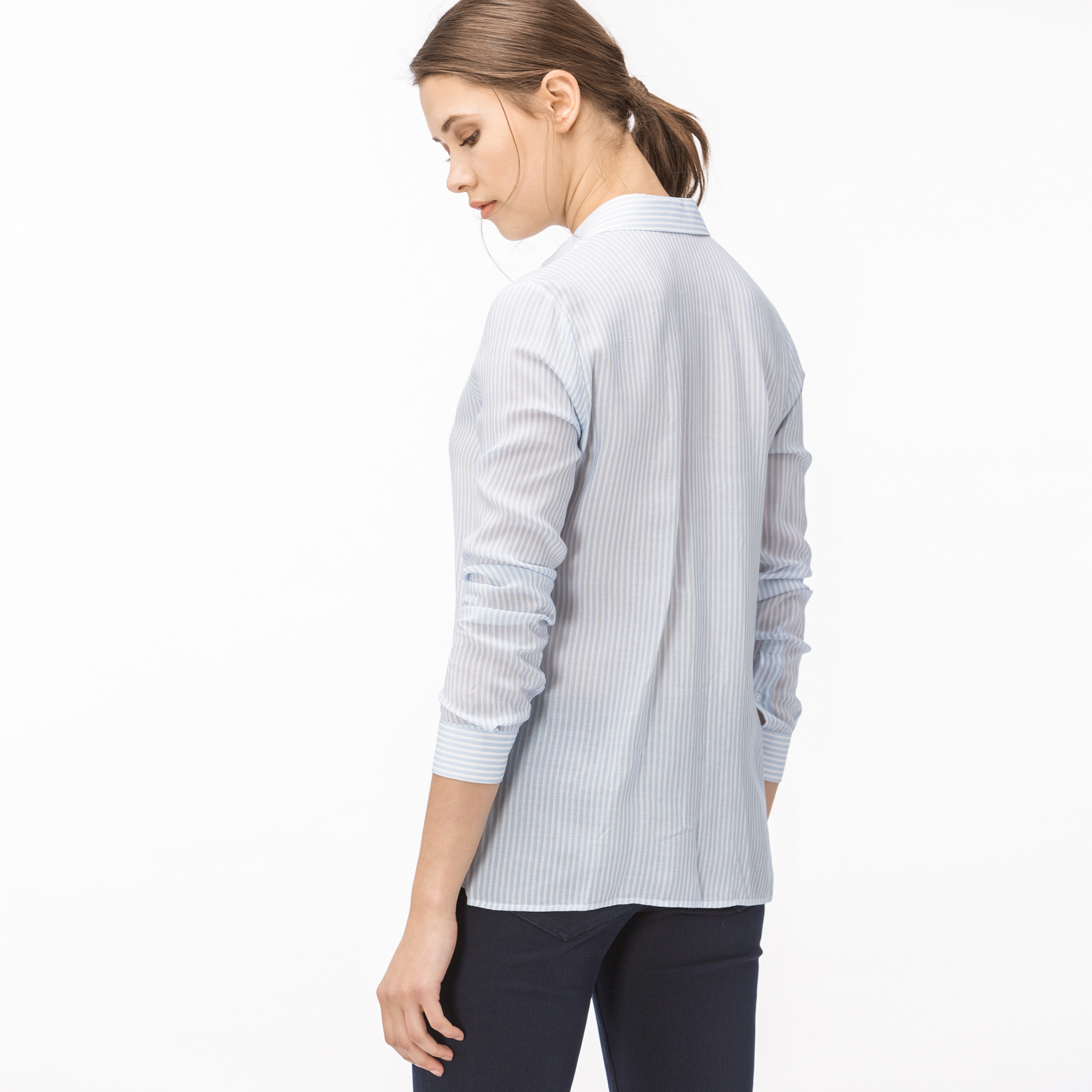 Lacoste Kadın Mavi Gömlek