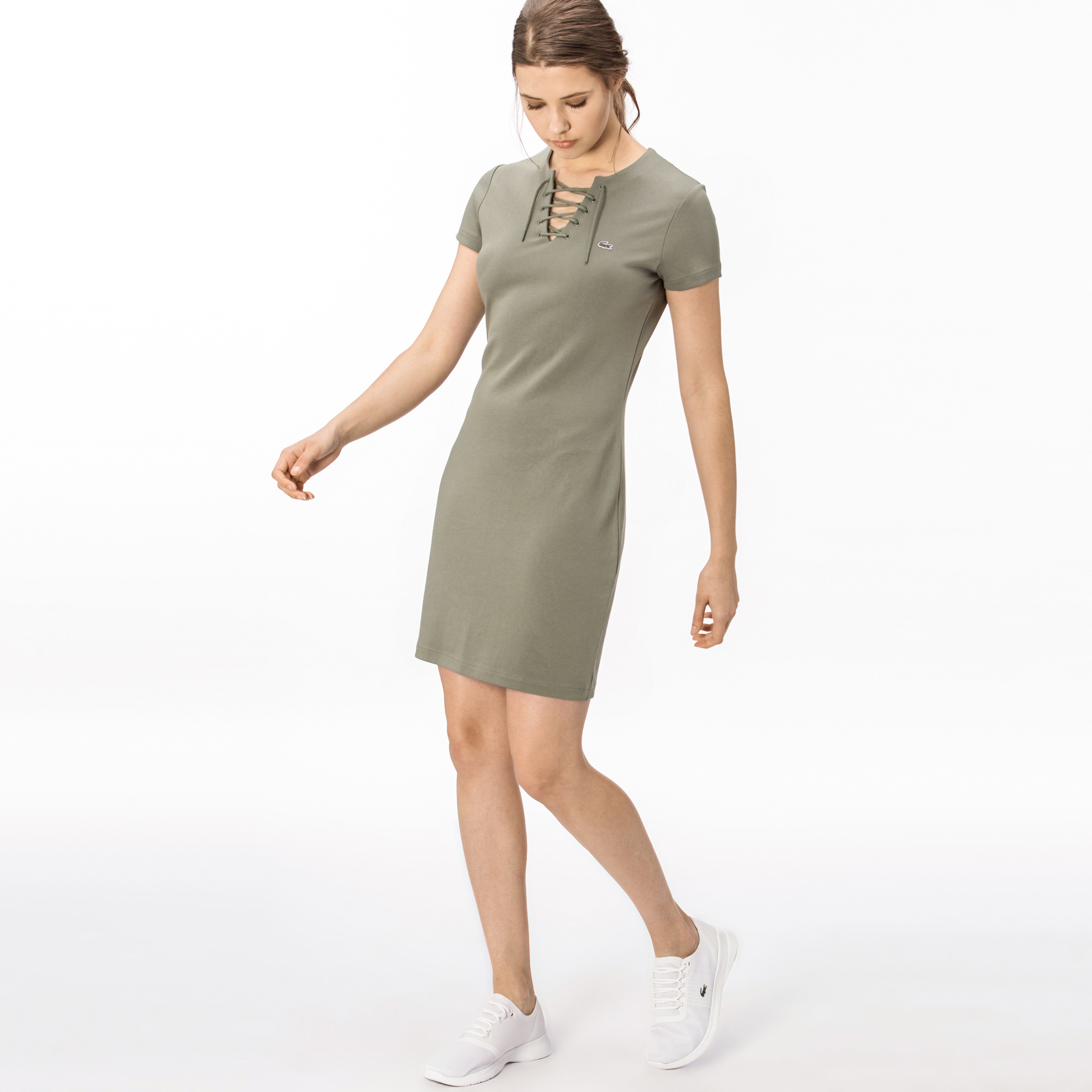 Lacoste Kadın Haki Elbise