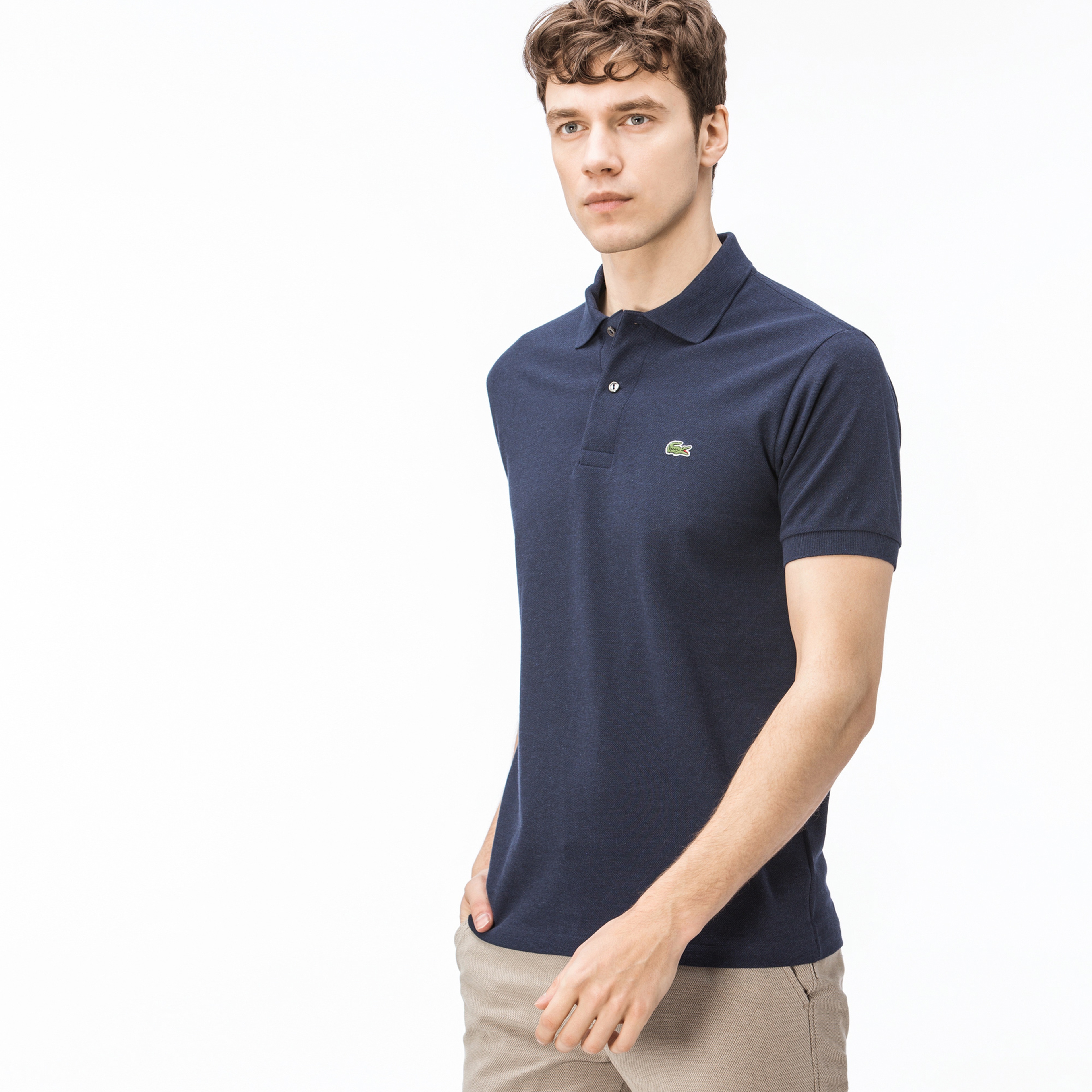 Lacoste Erkek Klasik Fit L1212 Lacivert Polo