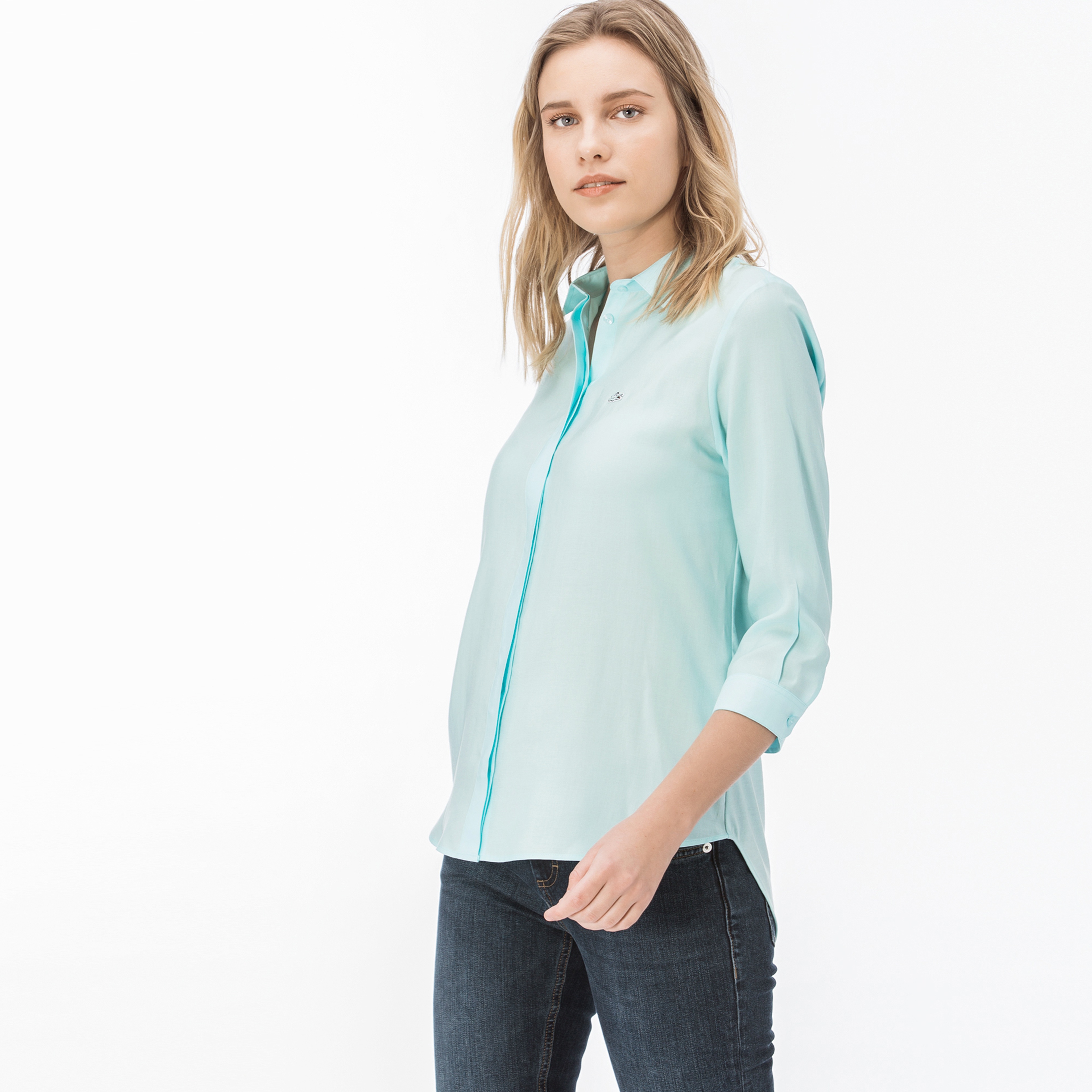 Lacoste Kadın Mavi Gömlek