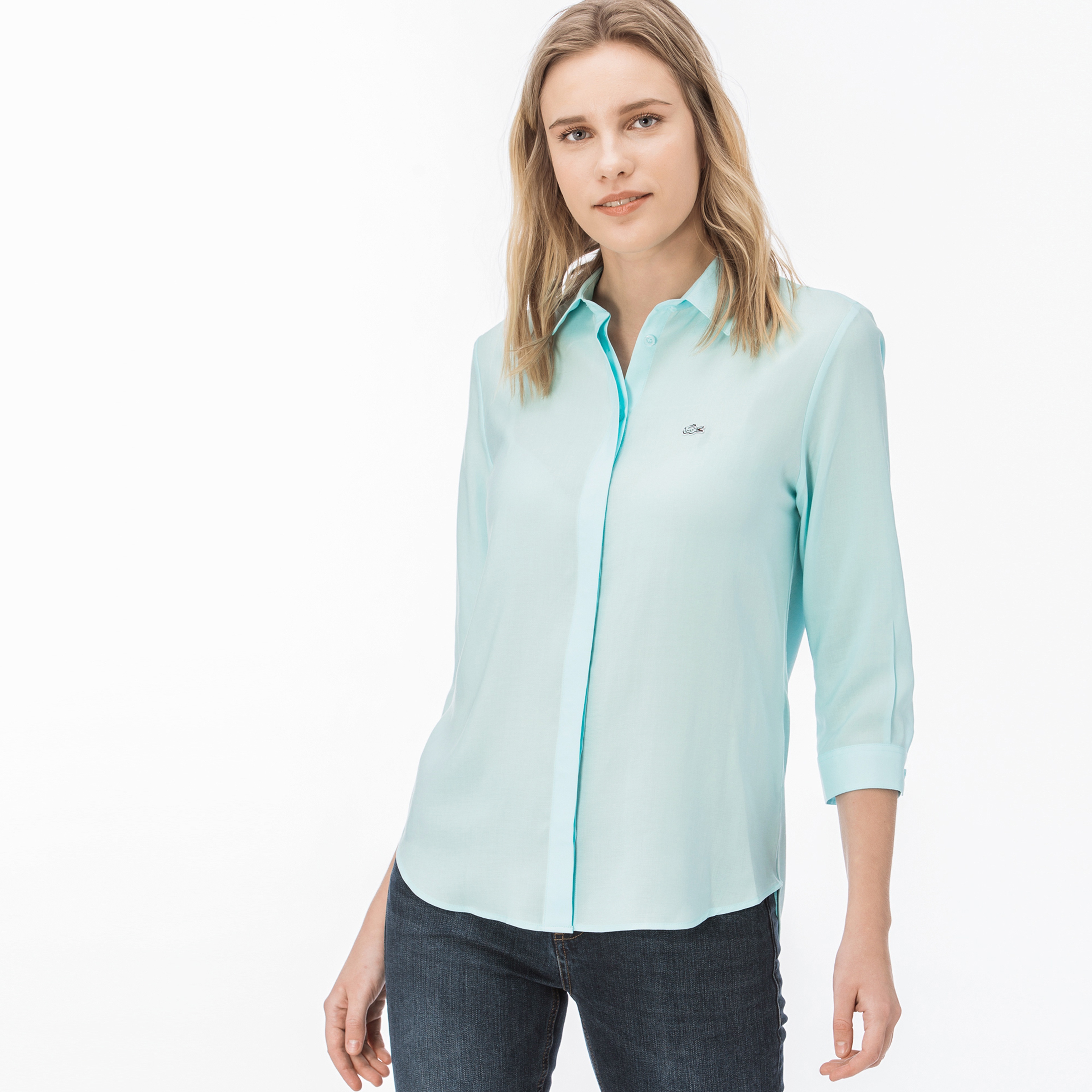 Lacoste Kadın Mavi Gömlek