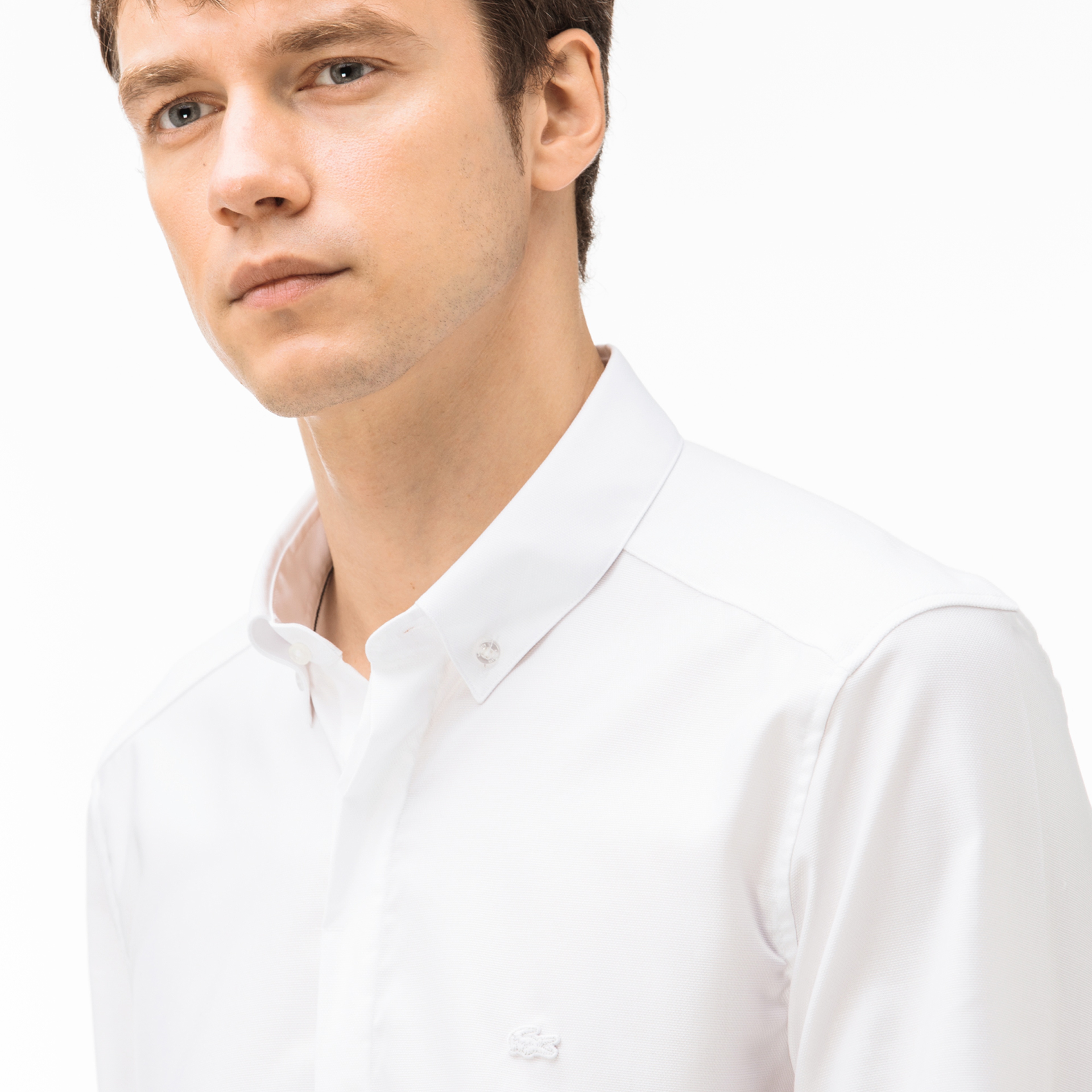 Lacoste Erkek Slim Fit Beyaz Gömlek