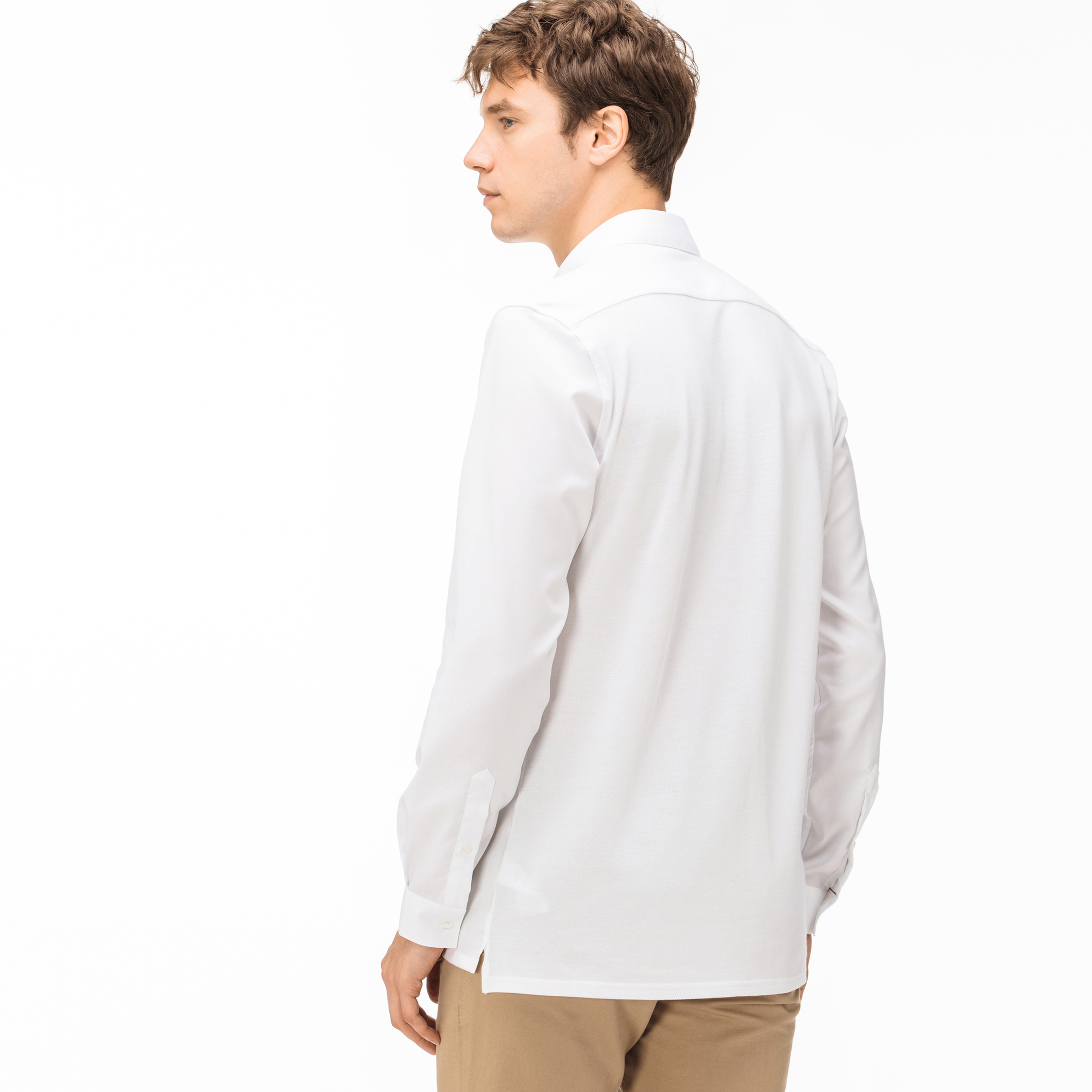 Lacoste Erkek Slim Fit Beyaz Gömlek