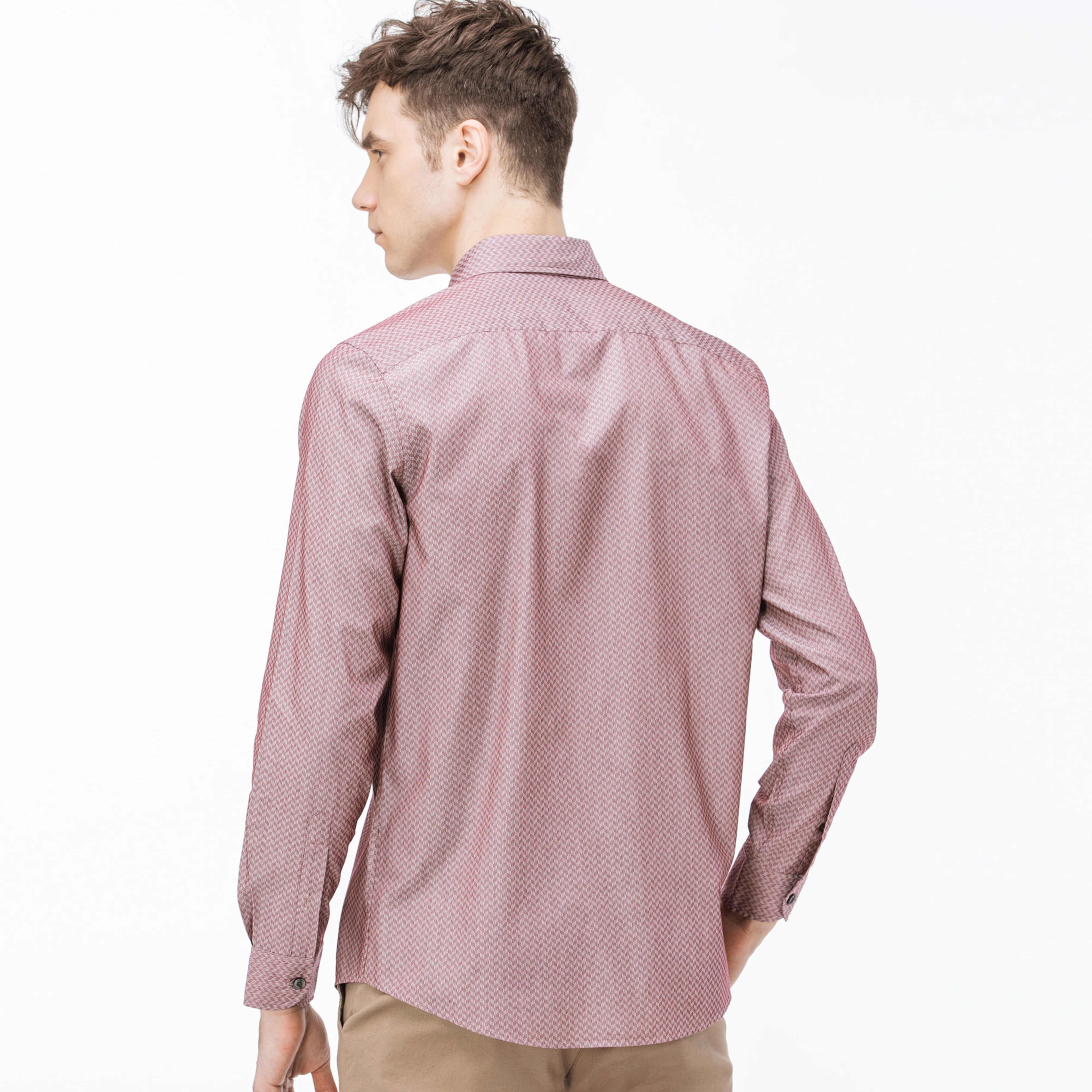 Lacoste Erkek Slim Fit Bordo Gömlek