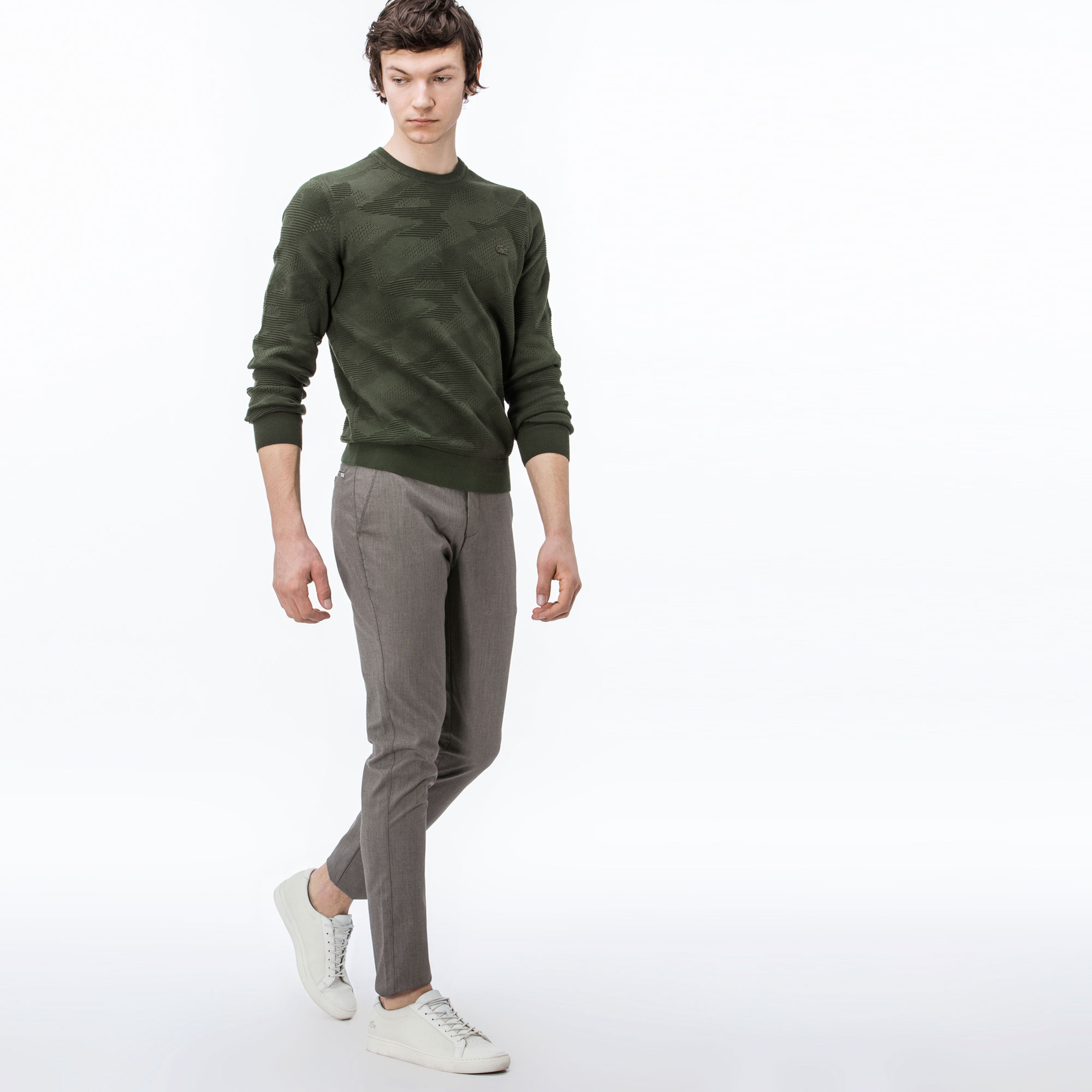 Lacoste Erkek Slim Fit Fitilli Kahverengi Pantolon