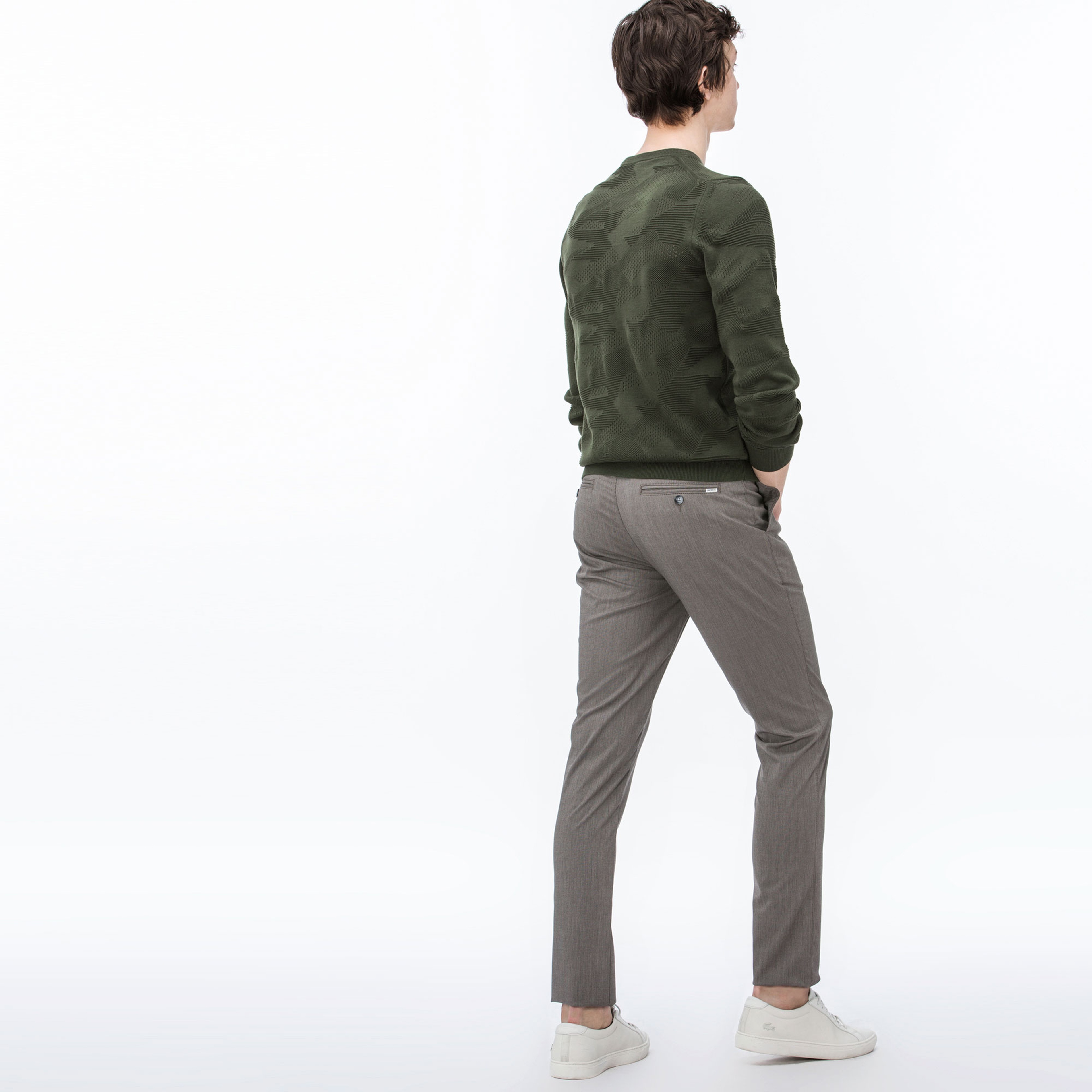 Lacoste Erkek Slim Fit Fitilli Kahverengi Pantolon