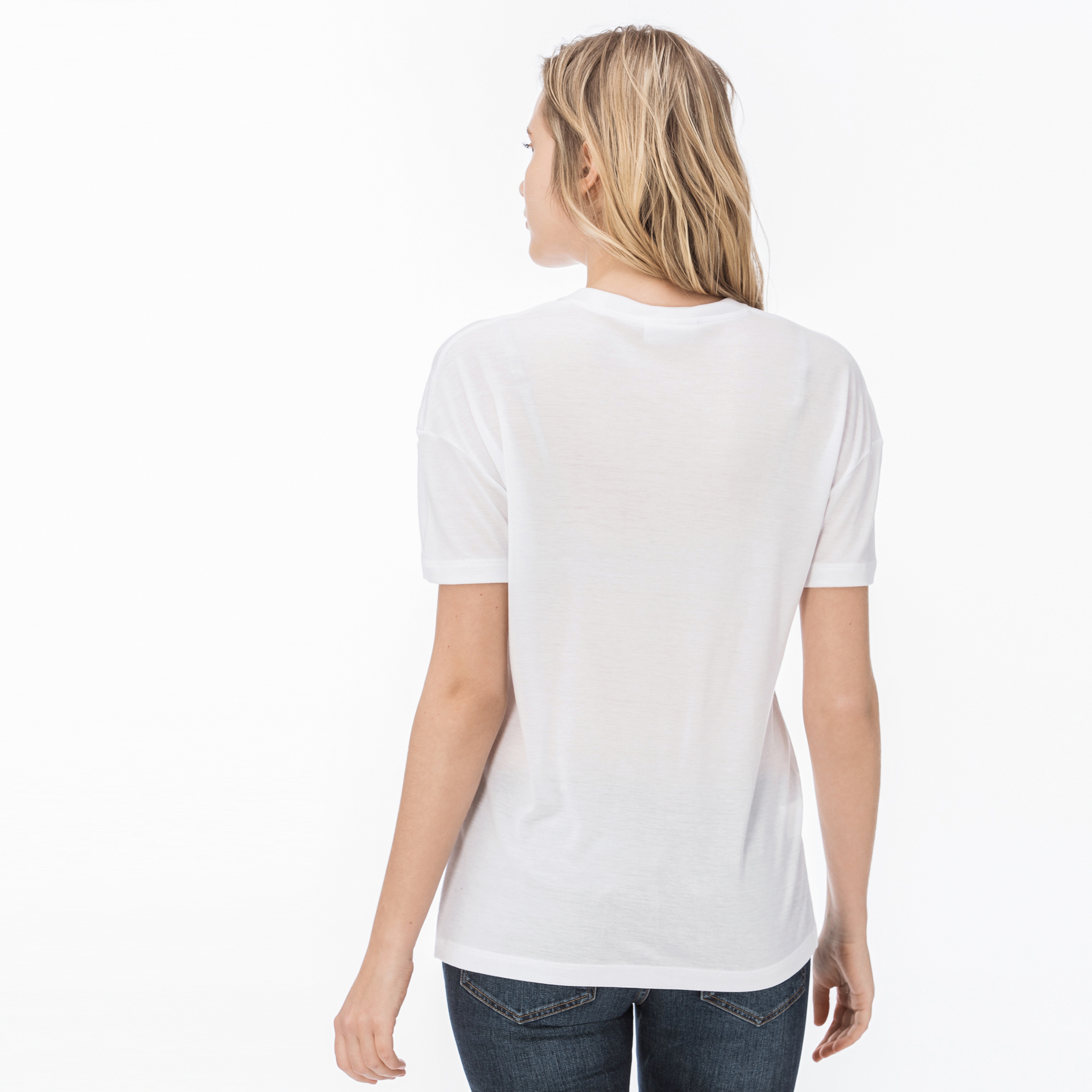 Lacoste Kadın Beyaz T-Shirt