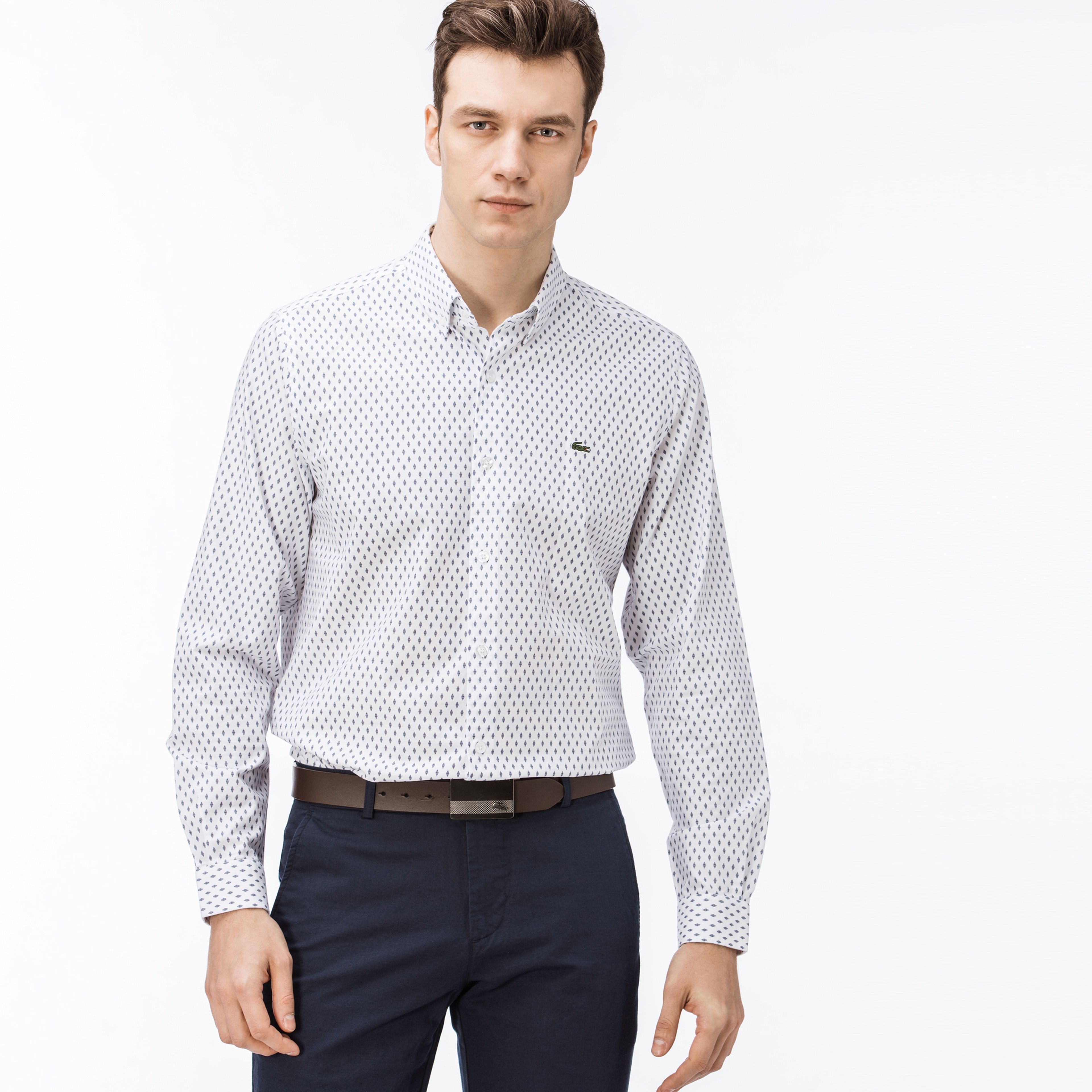 Lacoste Erkek Regular Fit Beyaz Gömlek