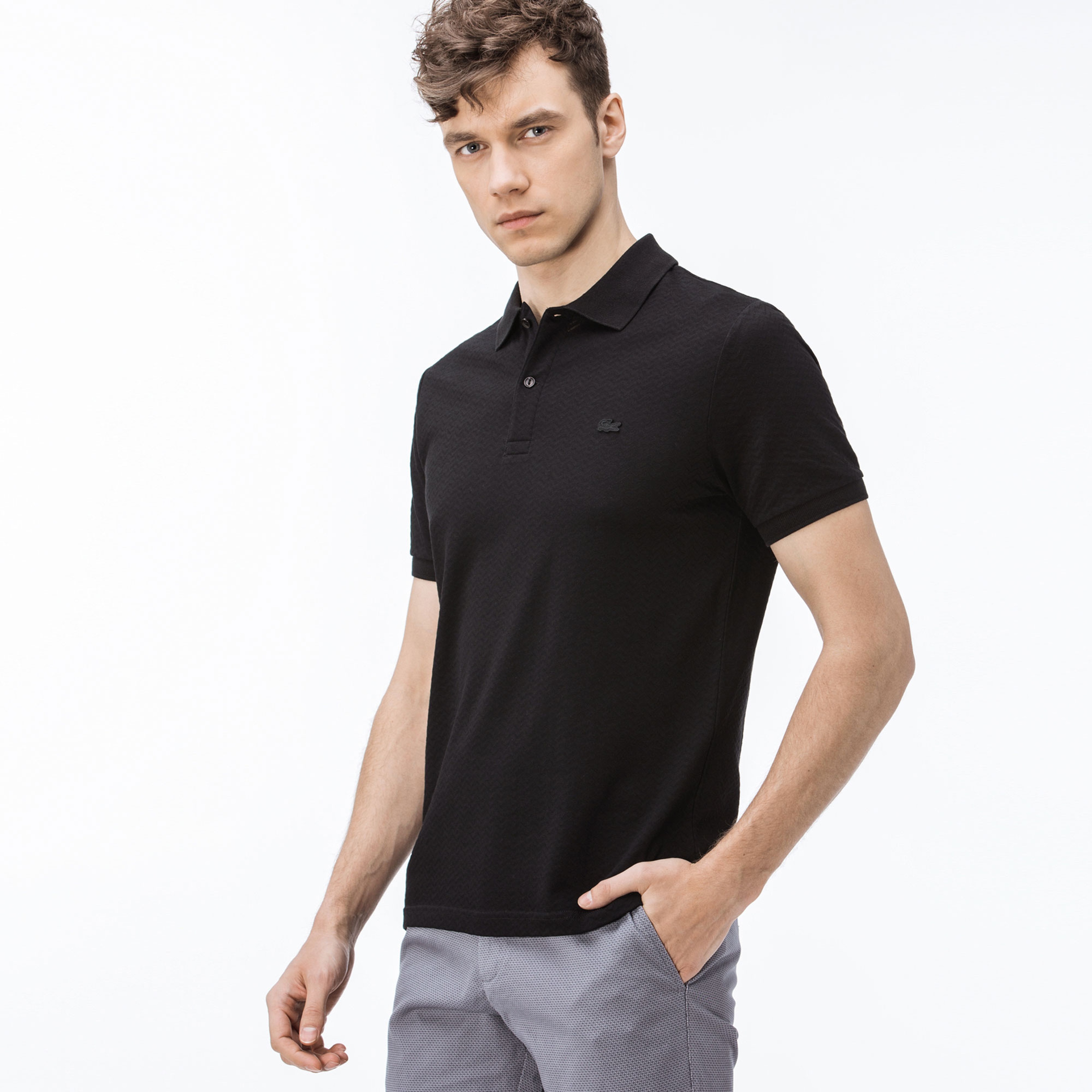 Lacoste Erkek Regular Fit Siyah Polo