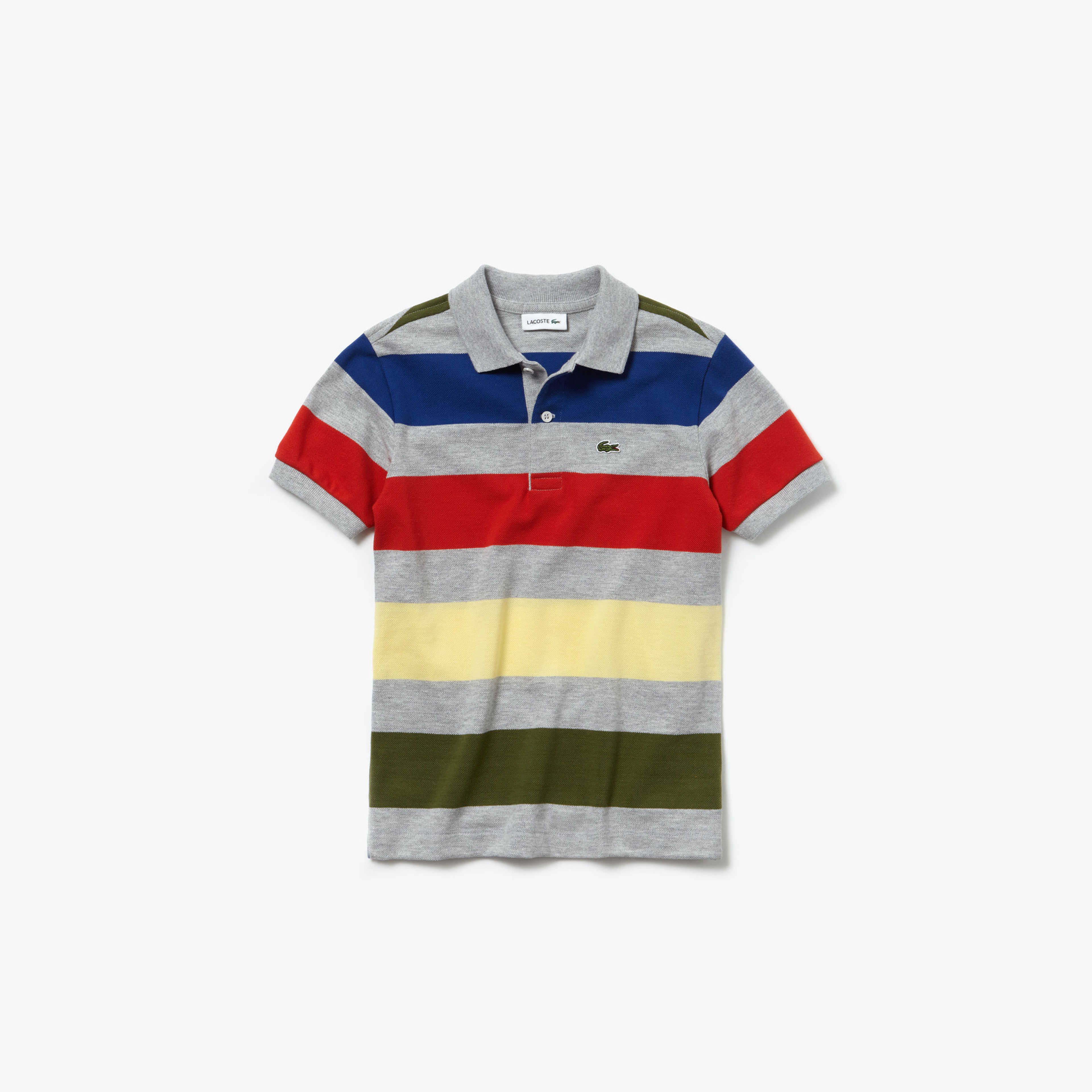 Lacoste Çocuk Blok Desenli Renkli Polo