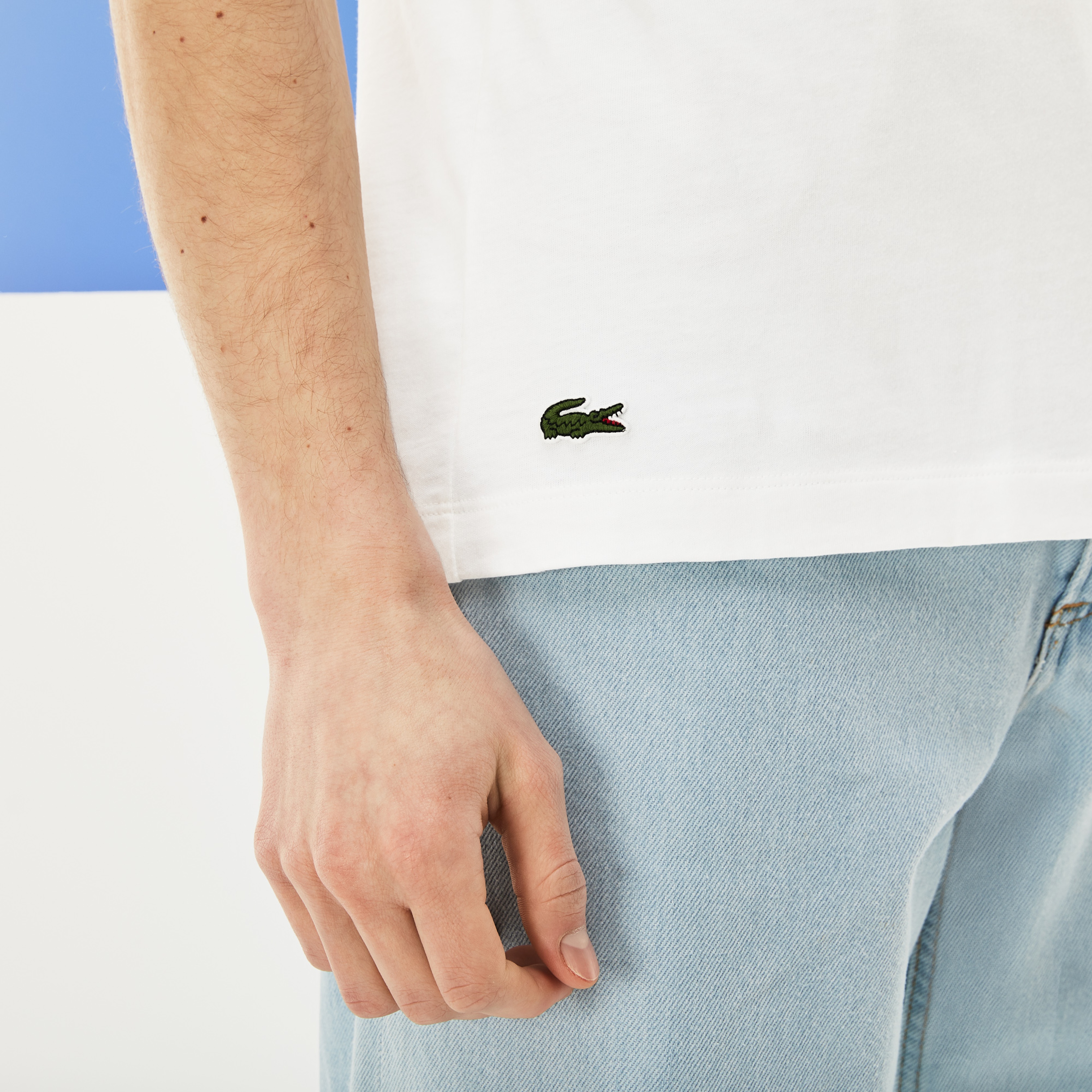 Lacoste X Kieth Haring Erkek Beyaz T-Shirt