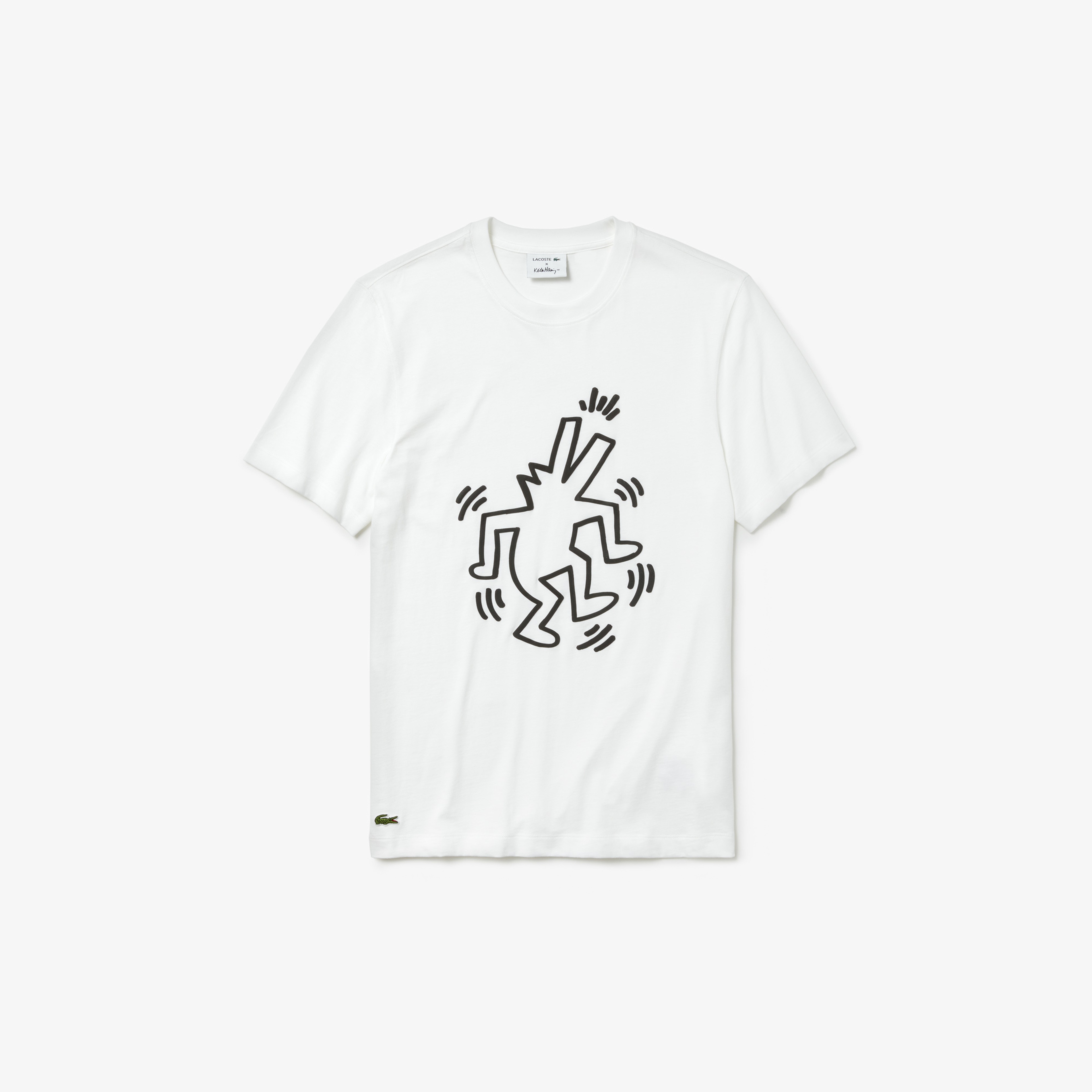 Lacoste X Kieth Haring Erkek Beyaz T-Shirt