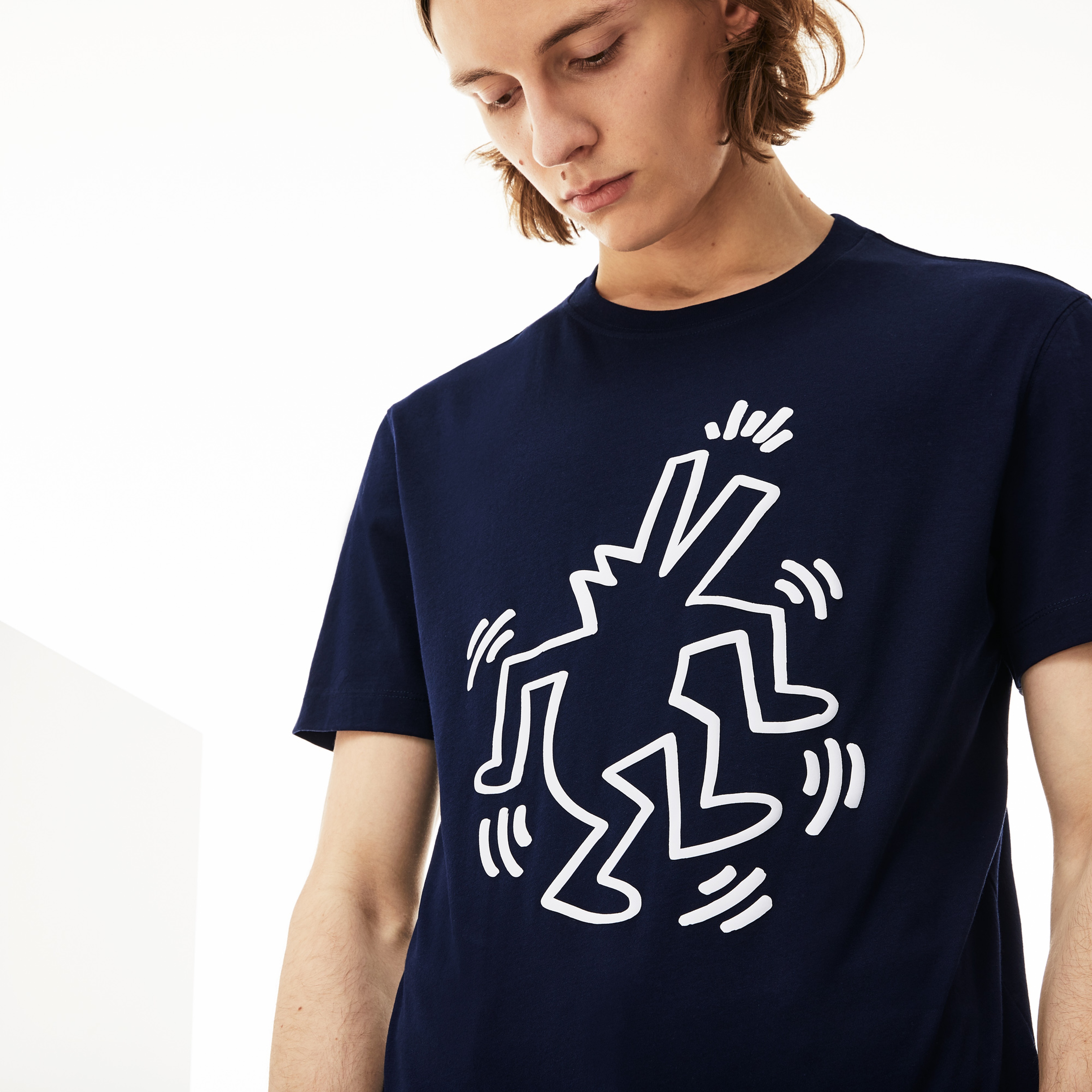 Lacoste X Keith Haring Erkek Regular Fit Lacivert T-Shirt