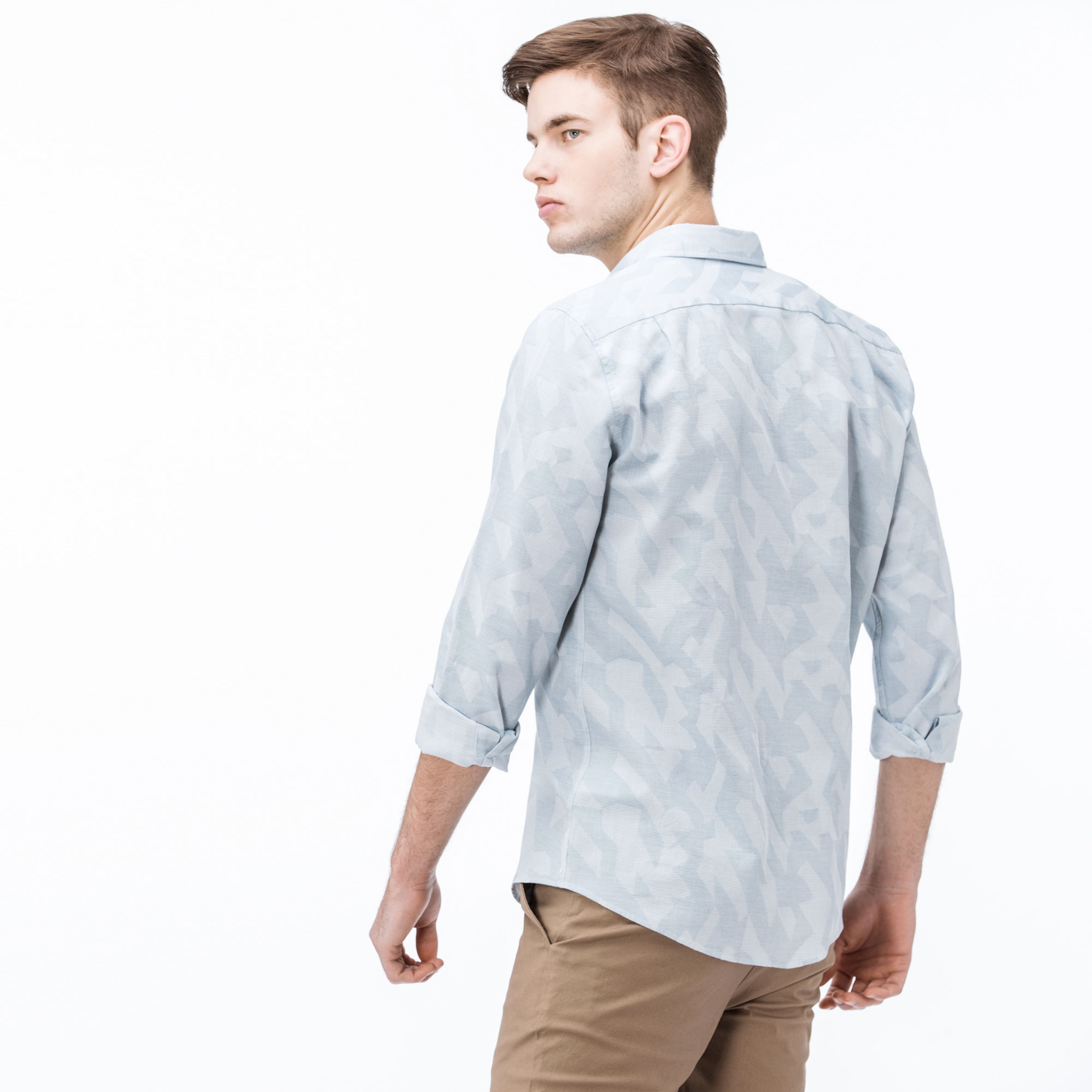 Lacoste Erkek Slim Fit Açık Mavi Gömlek