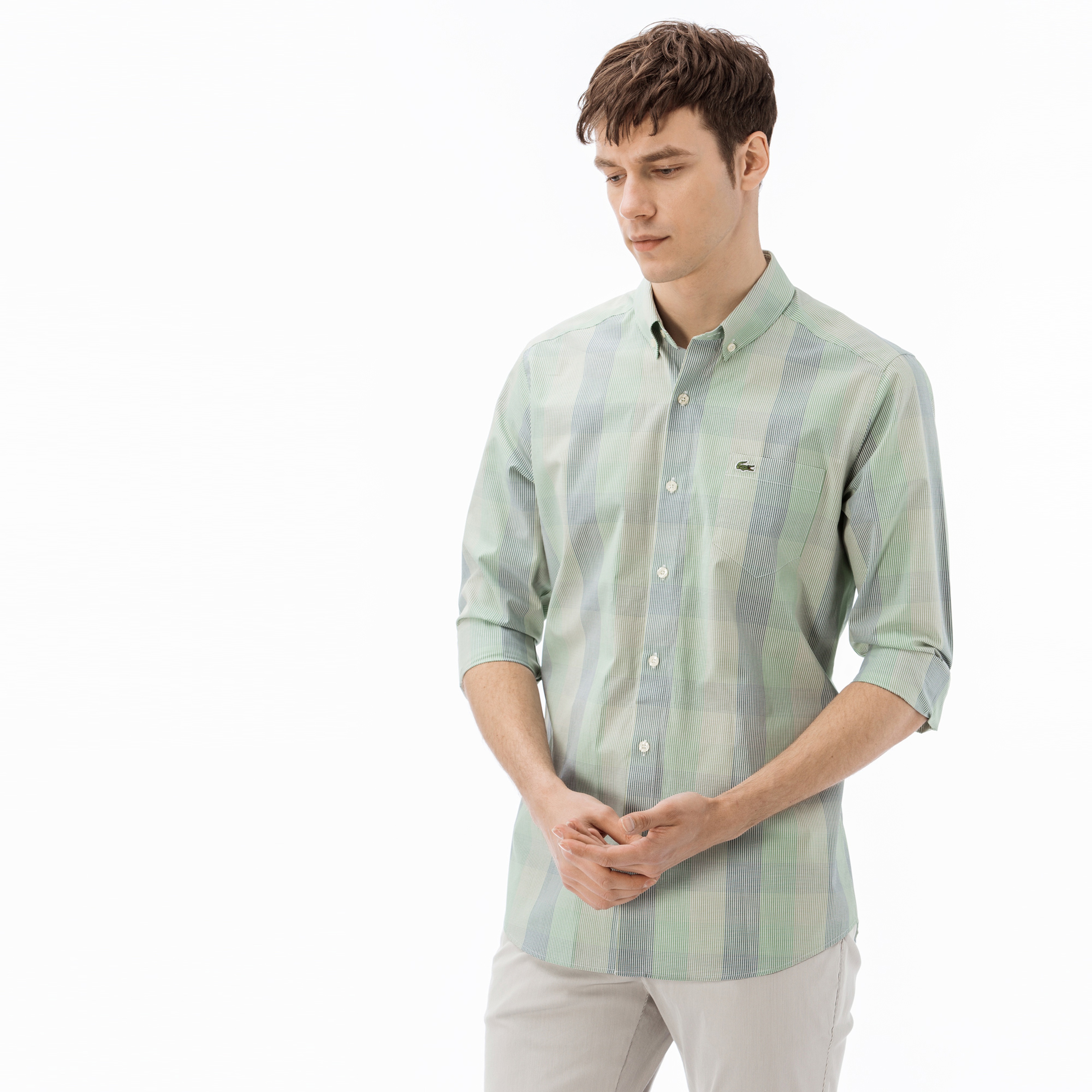 Lacoste Erkek Regular Fit Yeşil Gömlek