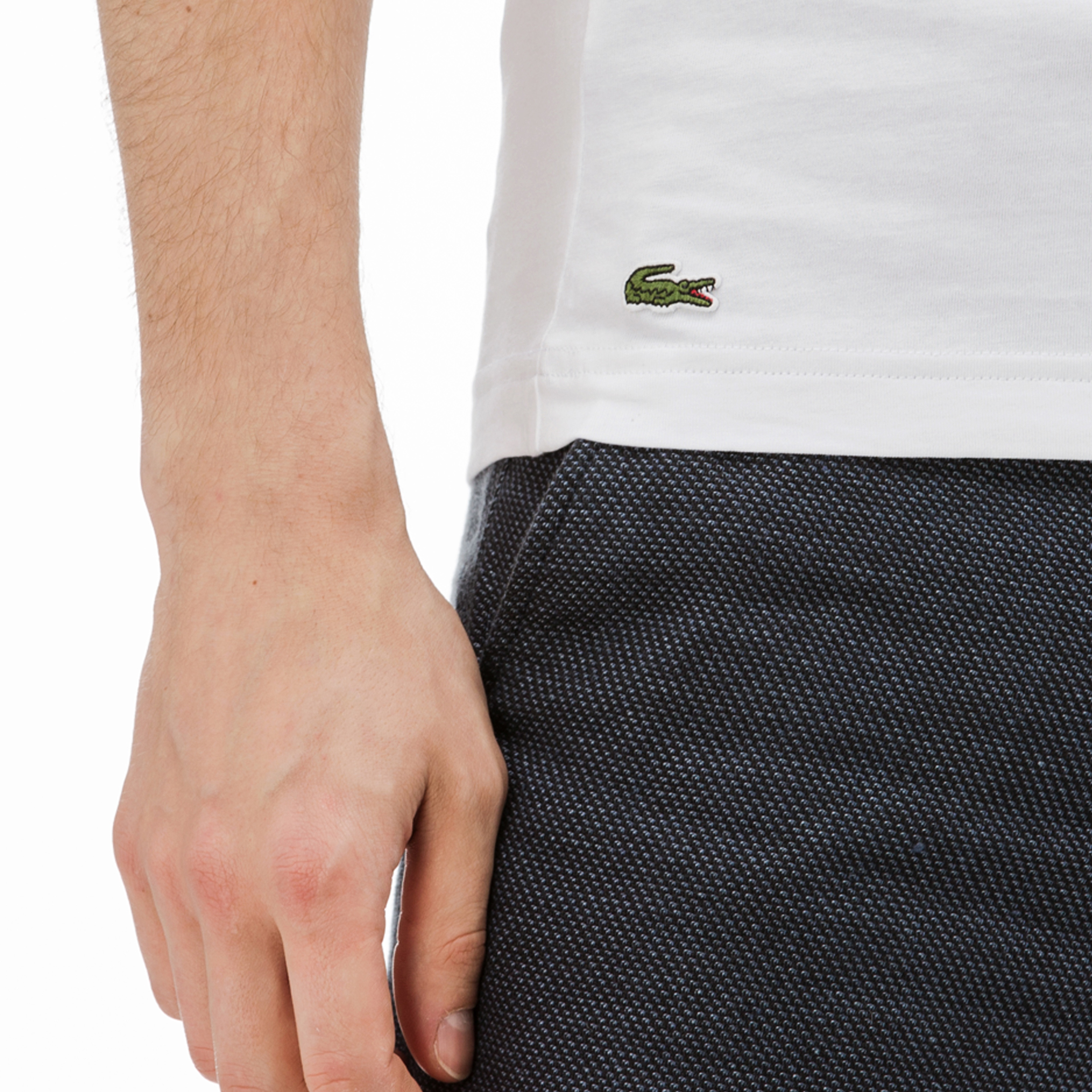 Lacoste Erkek Beyaz T-Shirt