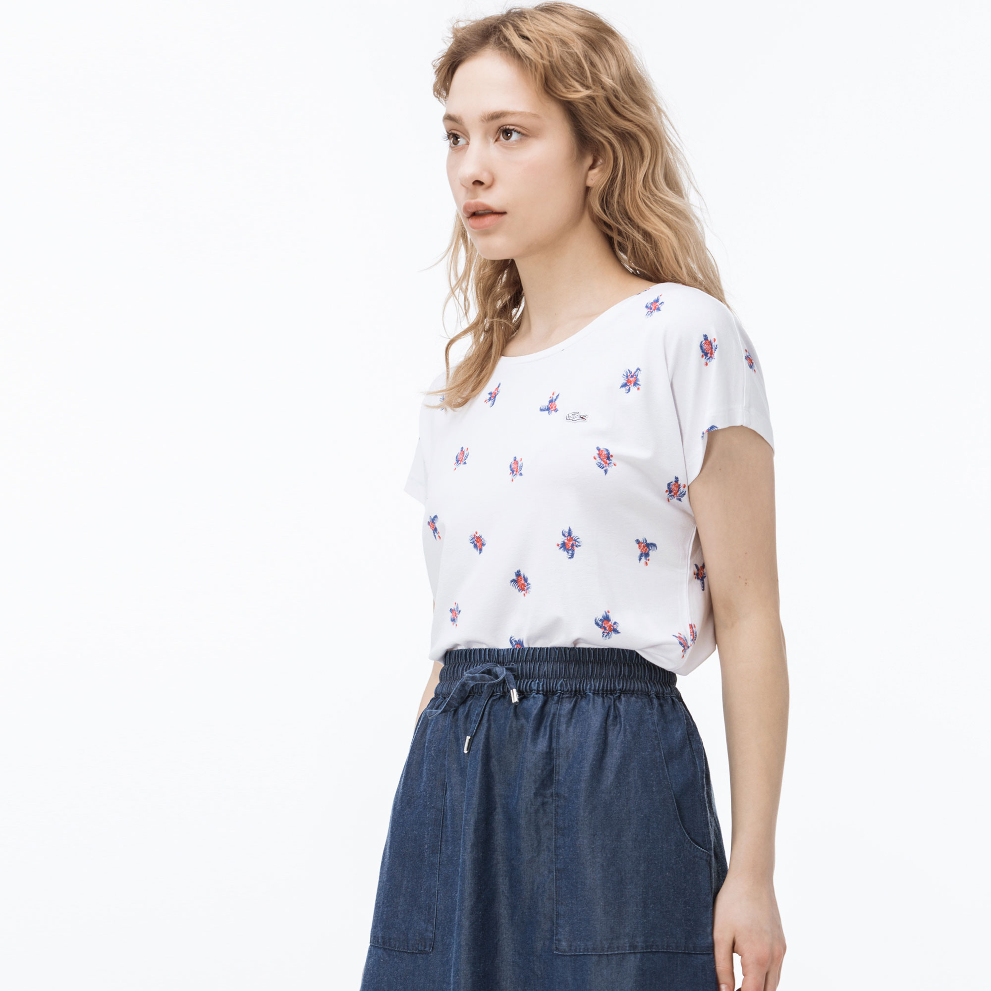 Lacoste Kadın Beyaz T-Shirt