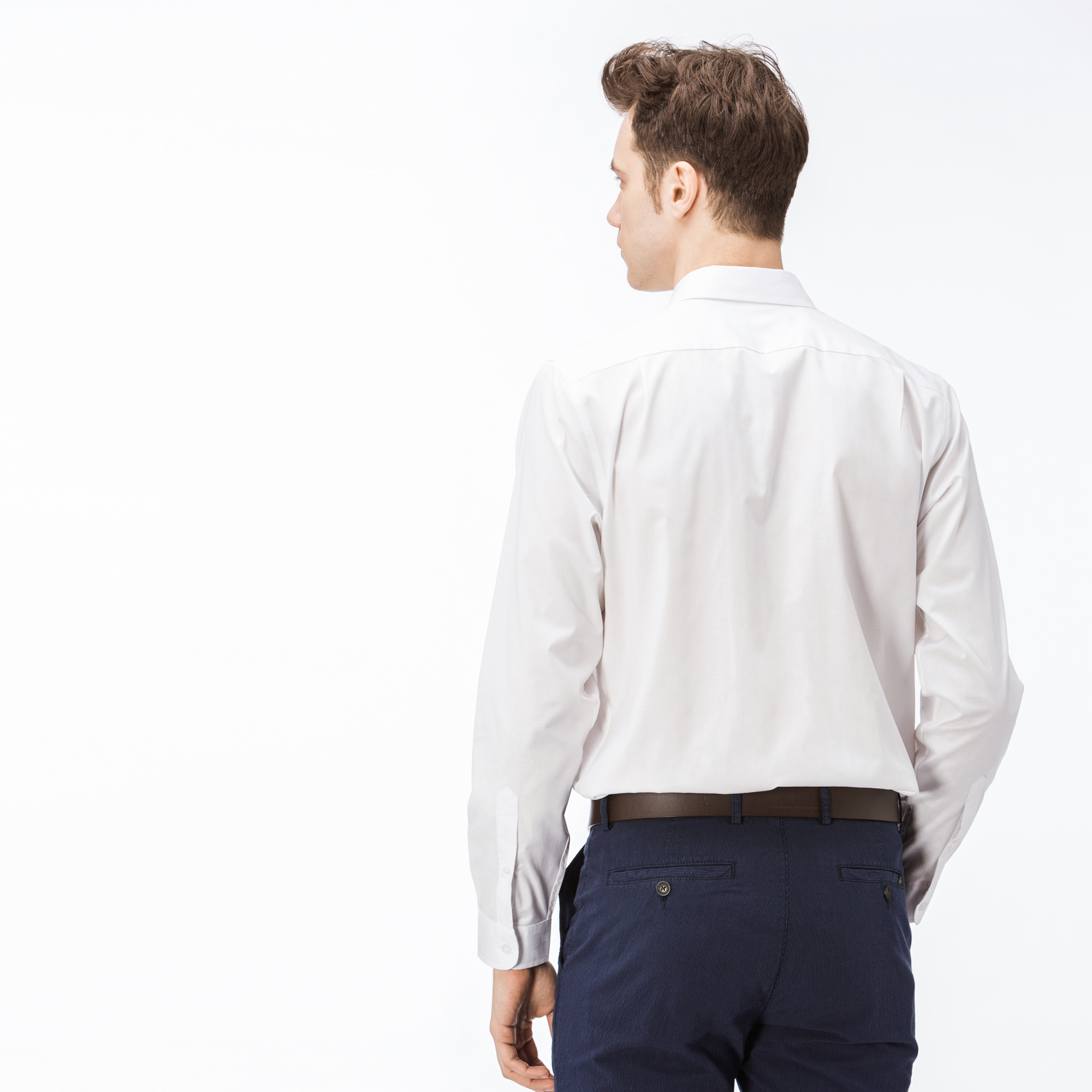 Lacoste Erkek Slim Fit Beyaz Gömlek