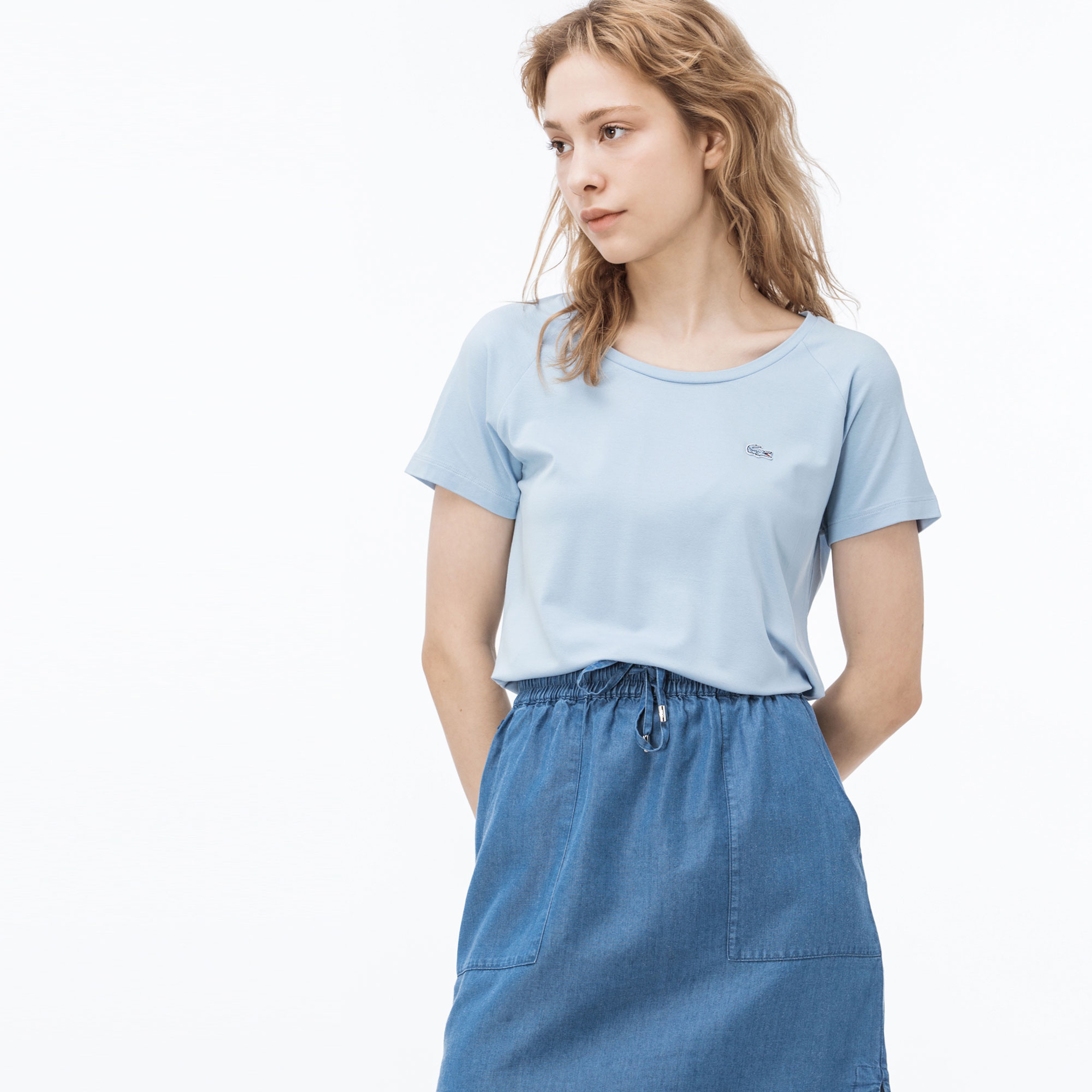 Lacoste Kadın Mavi T-Shirt