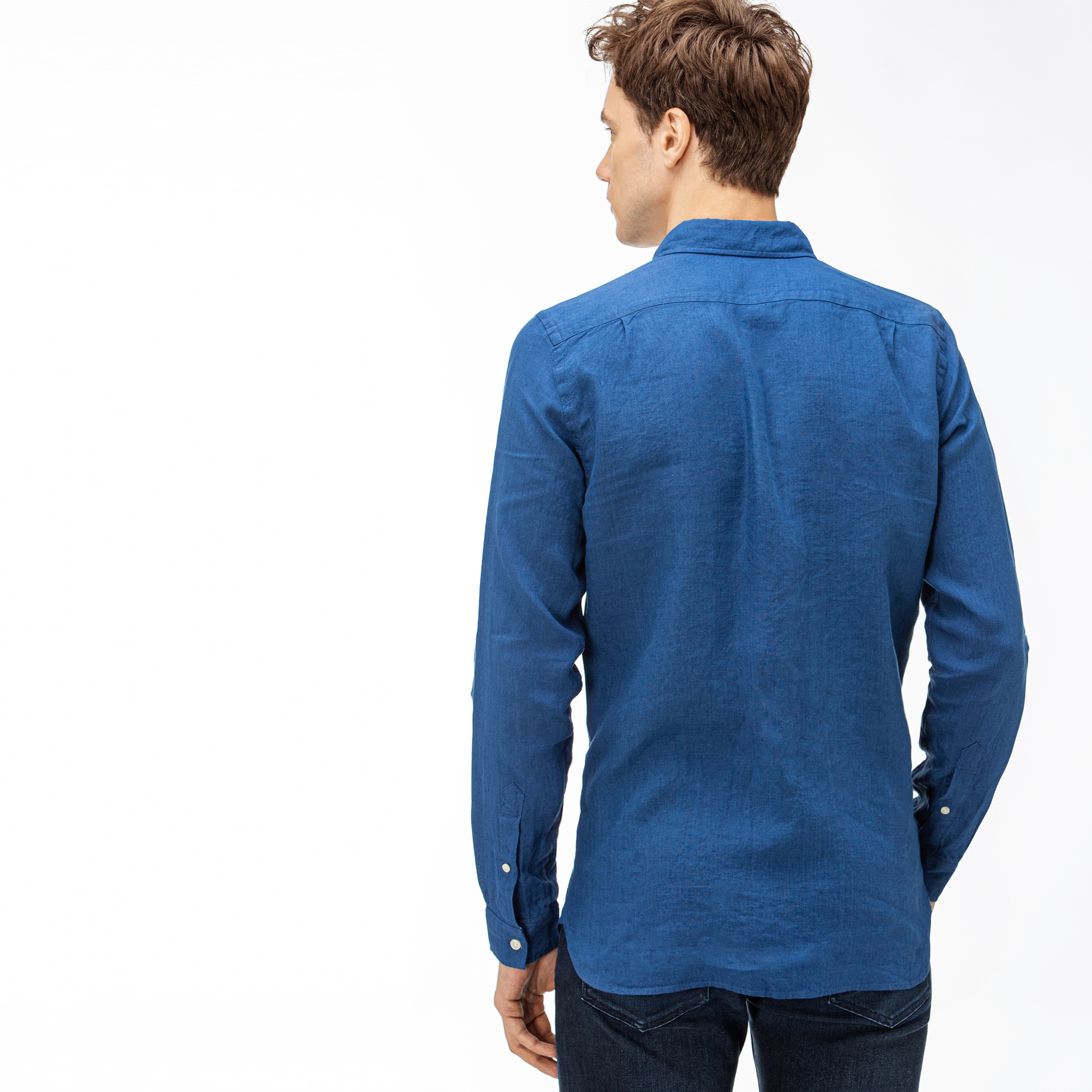 Lacoste Erkek Slim Fit Lacivert Gömlek