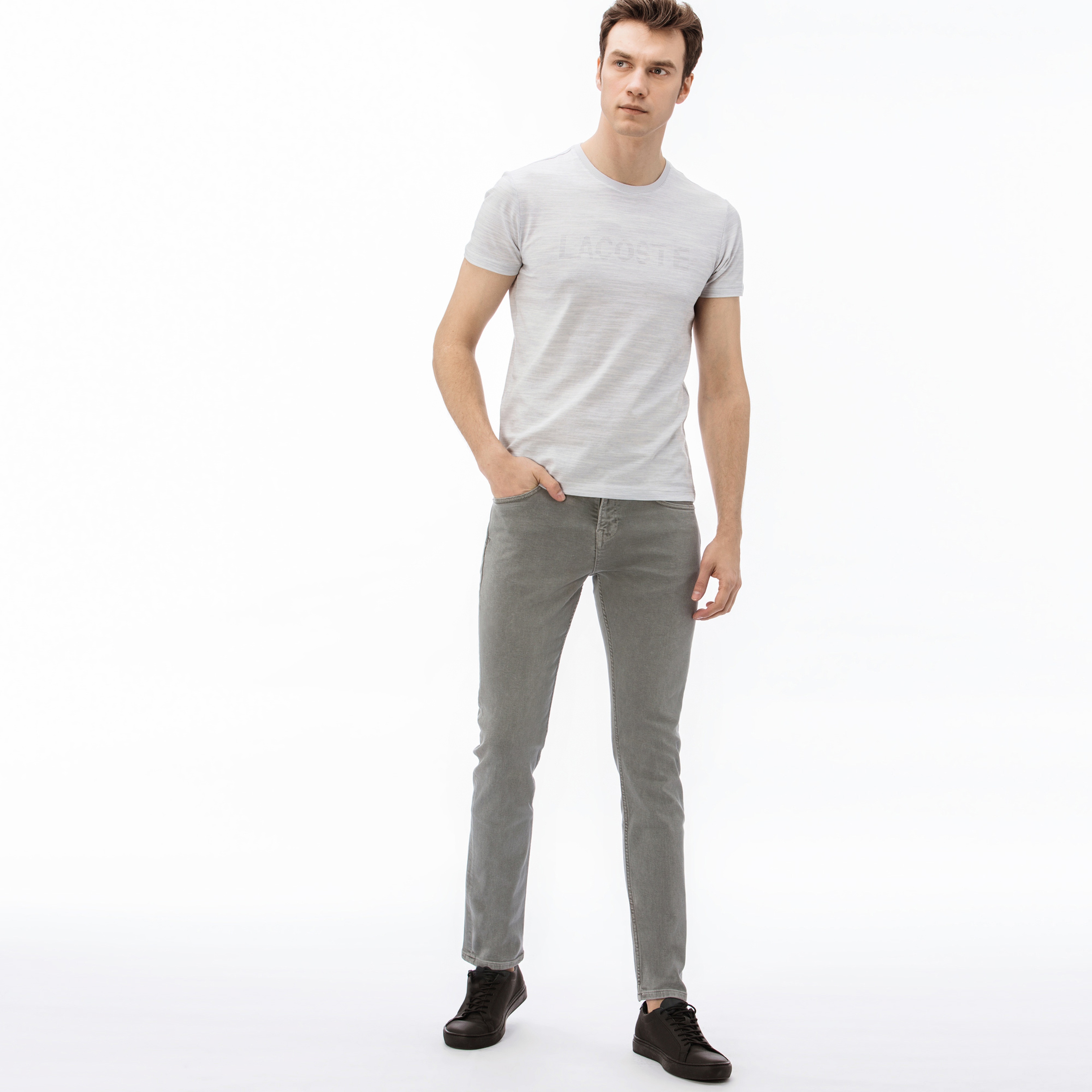 Lacoste Erkek Slim Fit Gri Pantolon