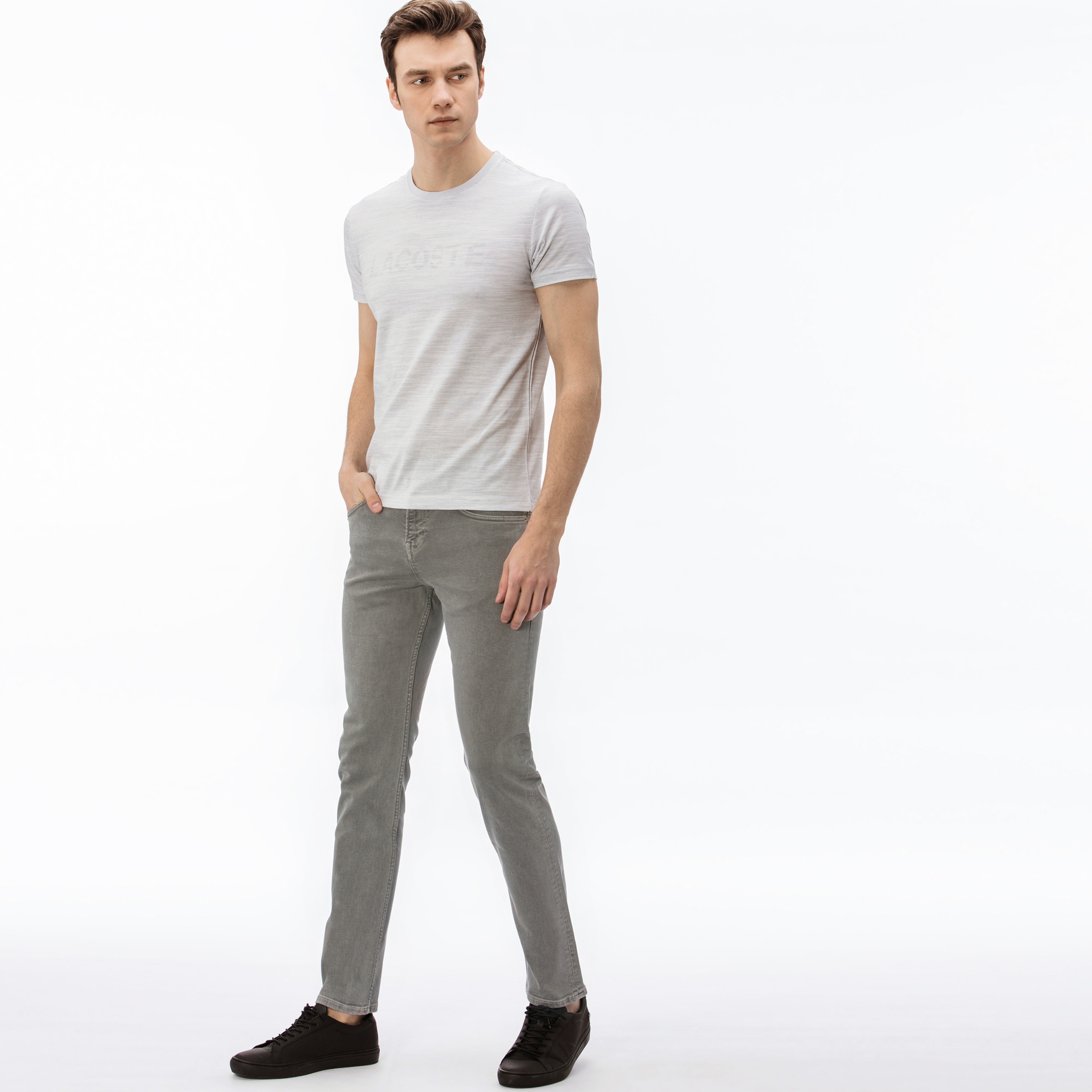 Lacoste Erkek Slim Fit Gri Pantolon