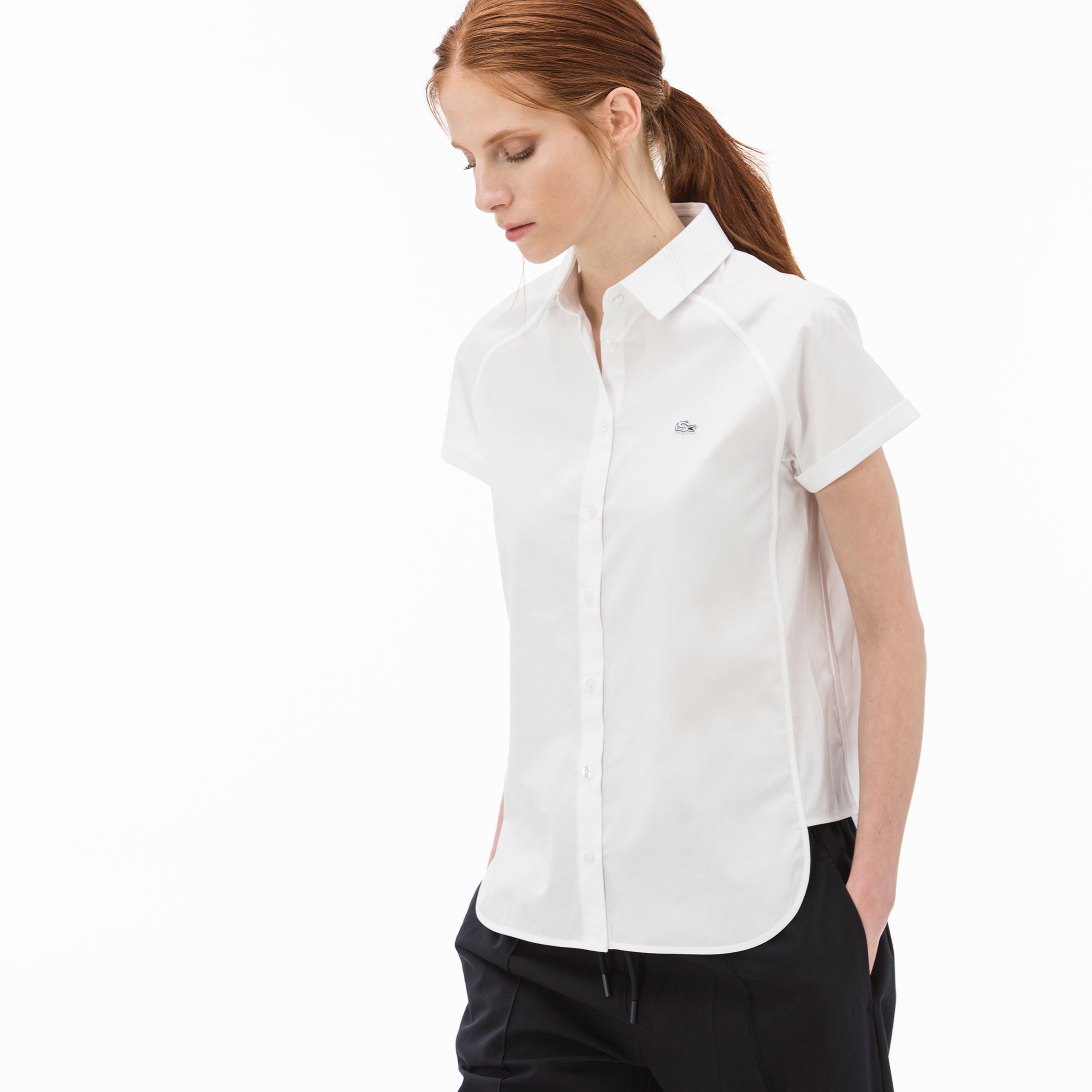 Lacoste Kadın Beyaz Gömlek