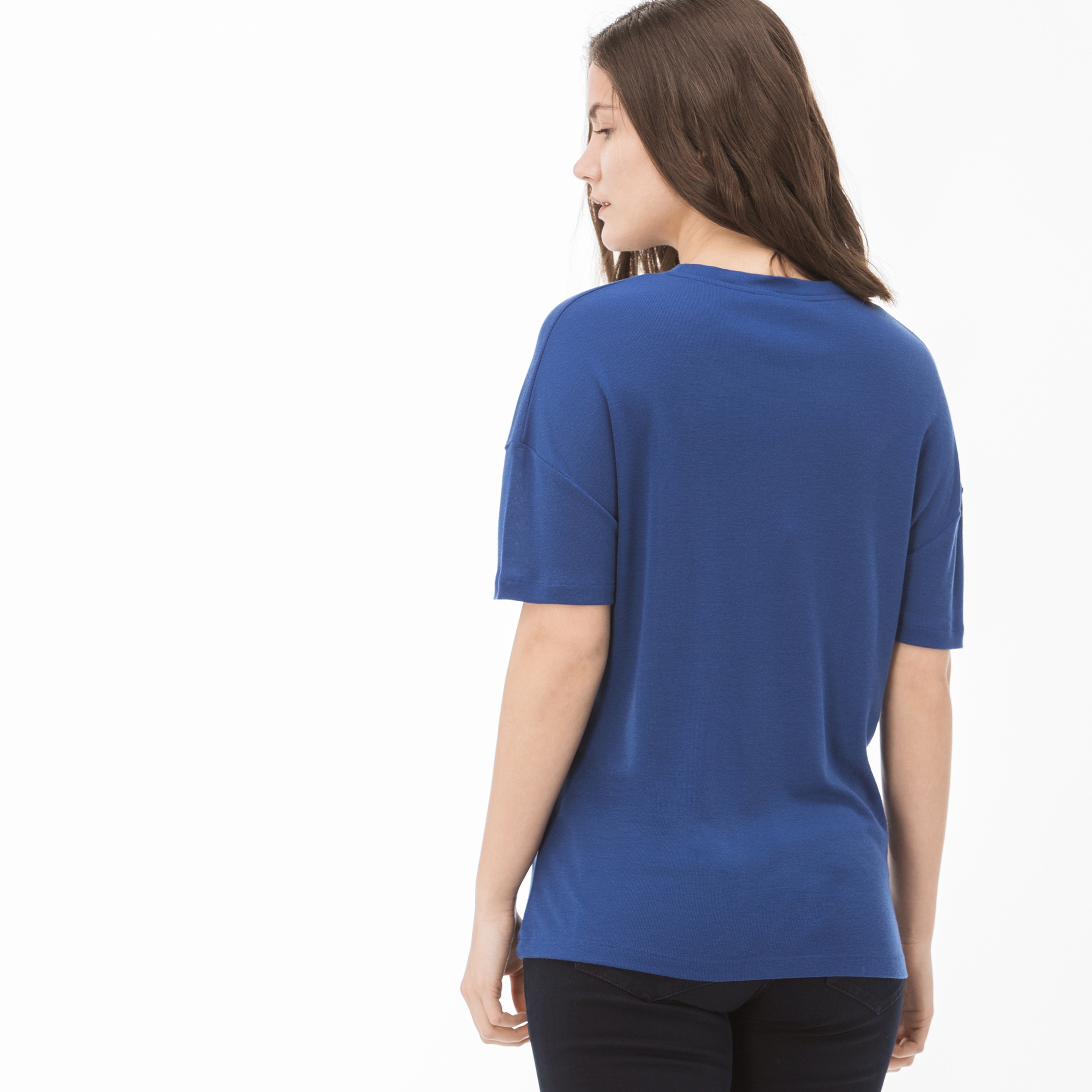 Lacoste Kadın Lacivert T-Shirt