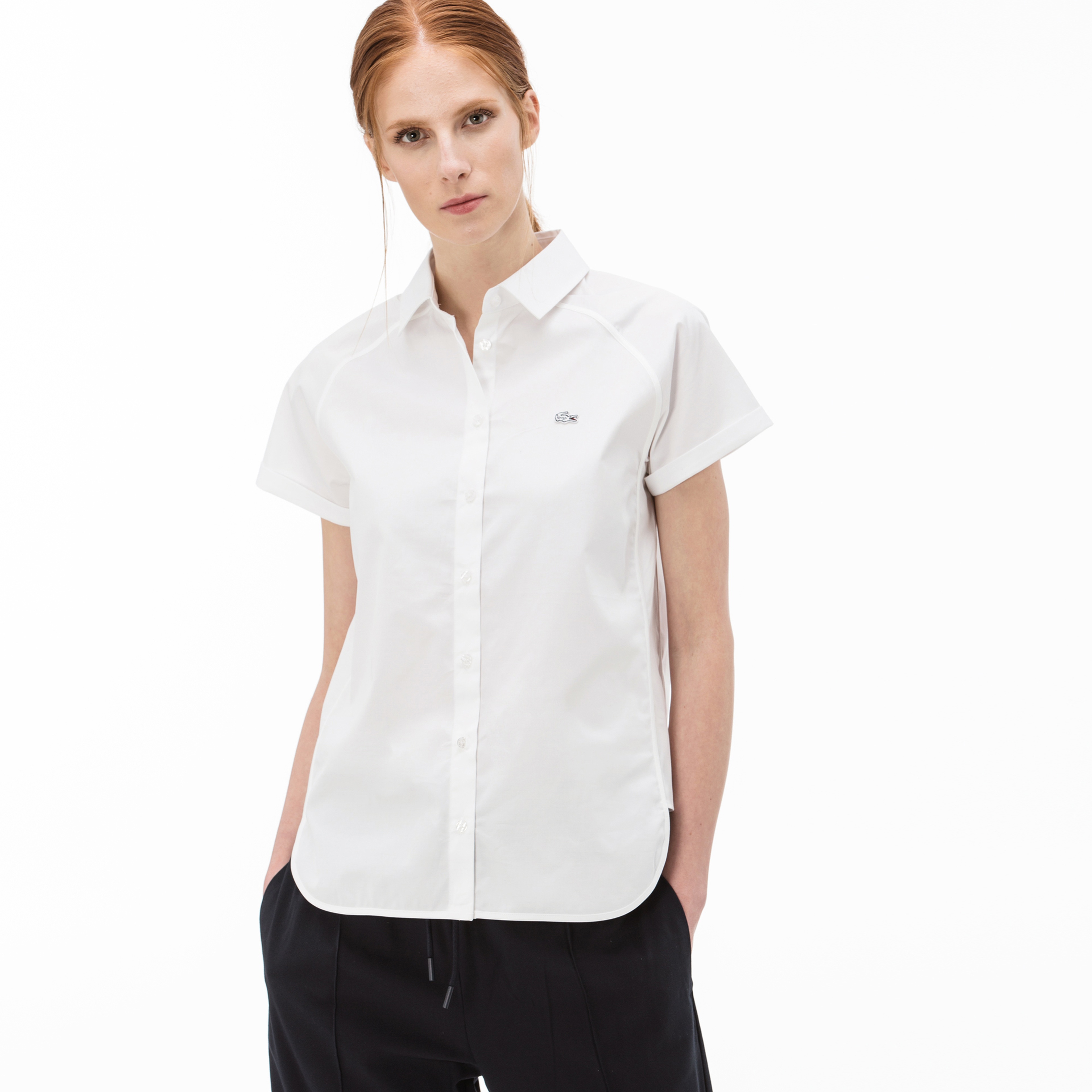 Lacoste Kadın Beyaz Gömlek