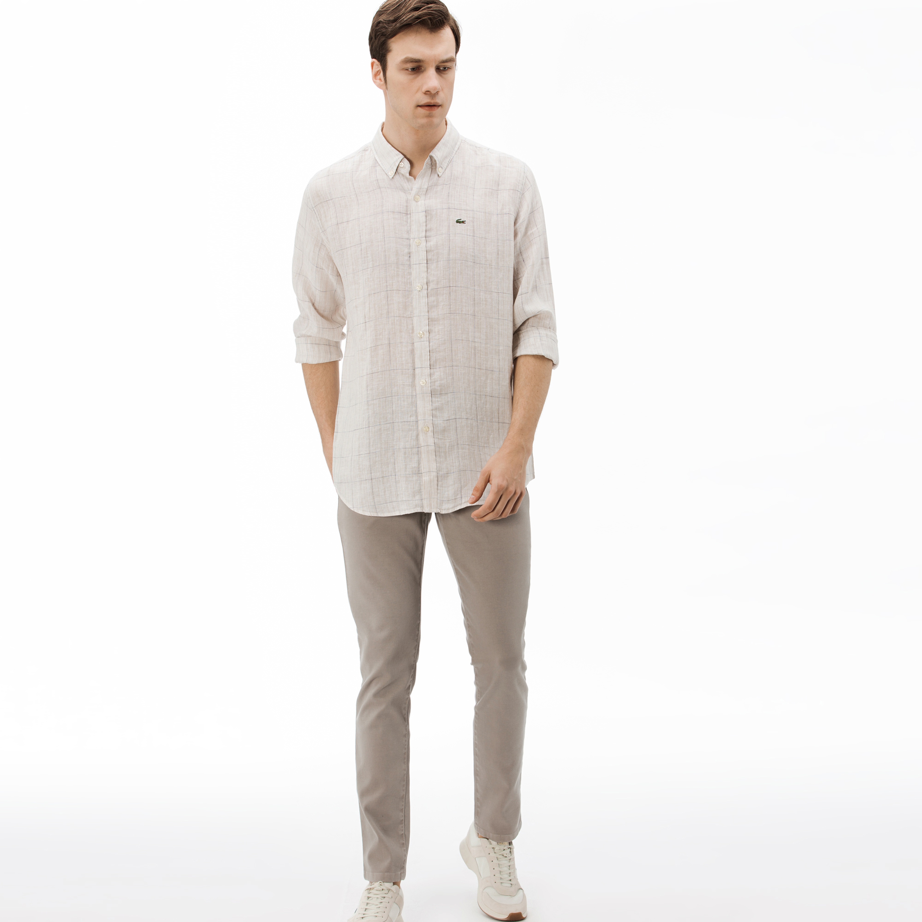 Lacoste Erkek Slim Fit Bej Denim Pantolon