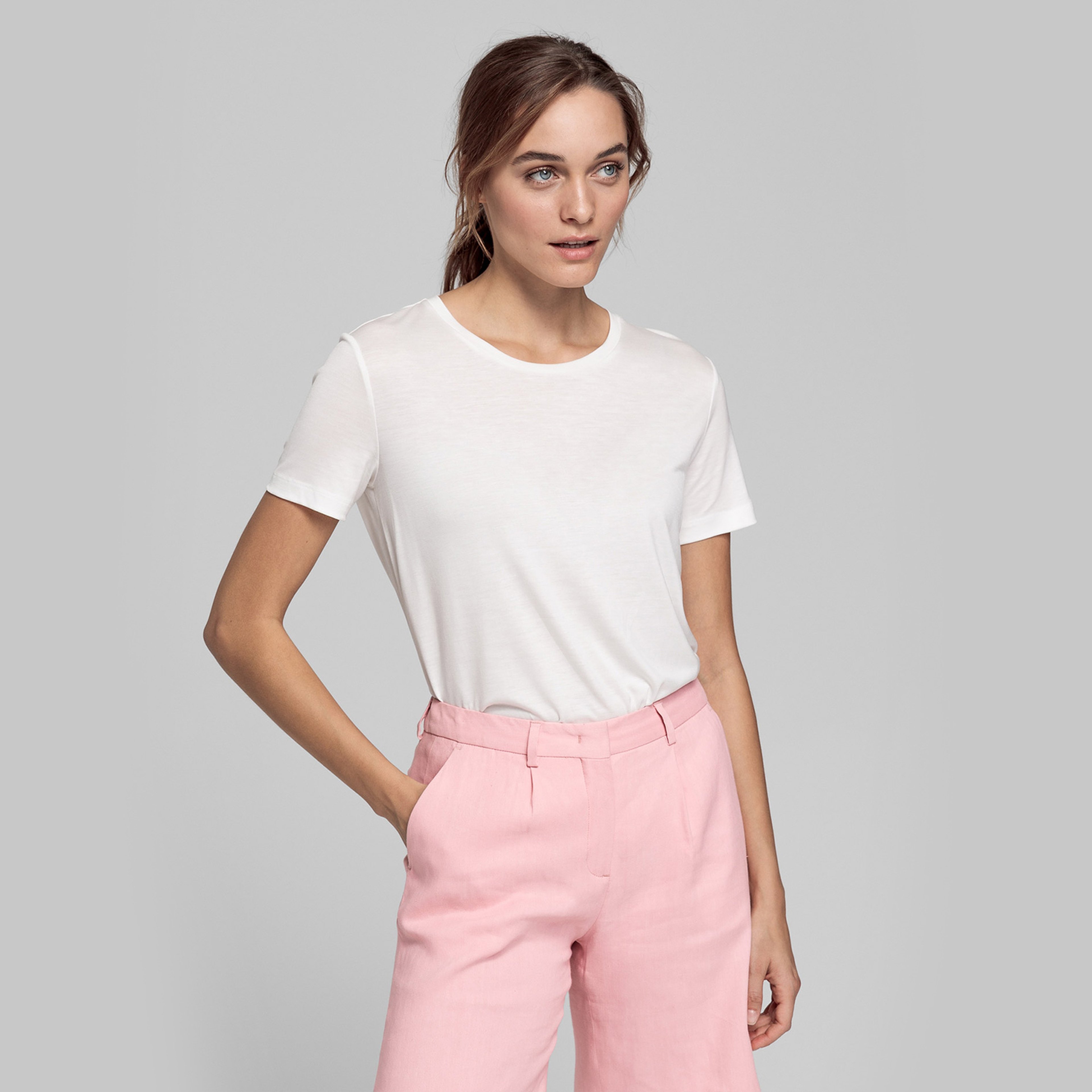 GANT Kadın Beyaz Lightweight T-Shirt